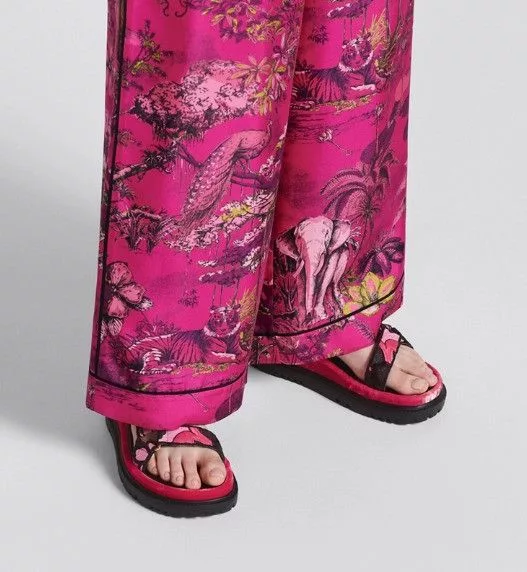 Dior Sandals Dior o1w1db10724 D-Wave Sandals in Multicolor Red