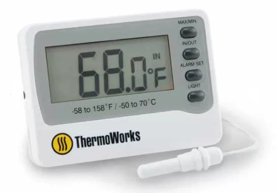 --Digital Fridge/Freezer Thermometer with Probe