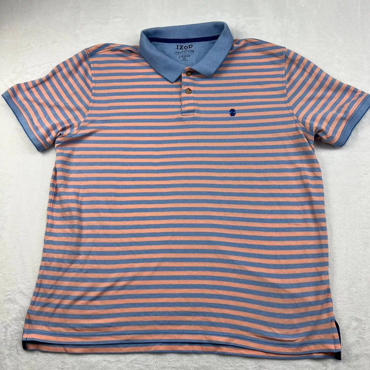 Izod Polos Izod Advantage 2XL Stretch Polo Shirt Men Striped XXL Multi