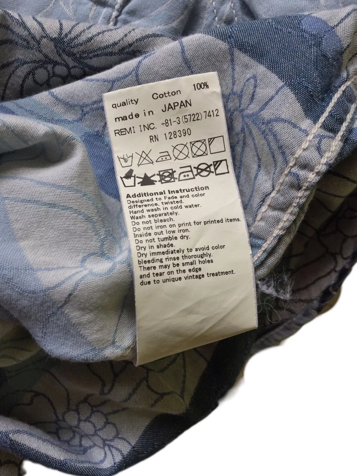 Remi Relief Shirts Button Ups Remi Relief Vintage Japanese Esque Printed Pull over shirt Multi