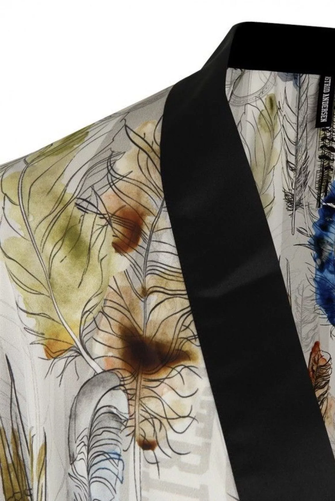 Astrid Andersen Sweatshirts Hoodies ASTRID ANDERSEN feather print long jacket White