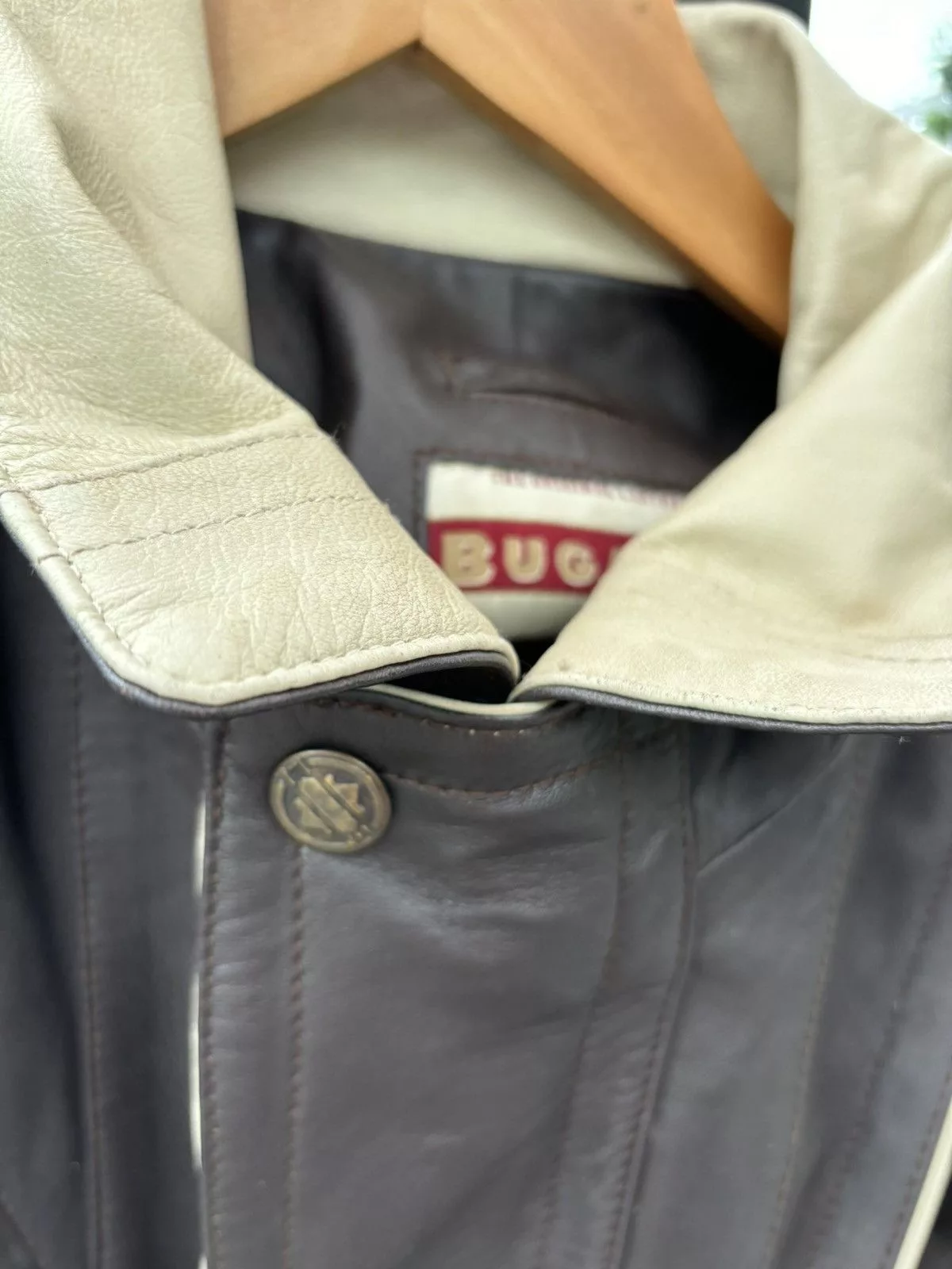 Bugatti Denim Jackets Bugatti × Vintage Bugatti leather jacket Brown