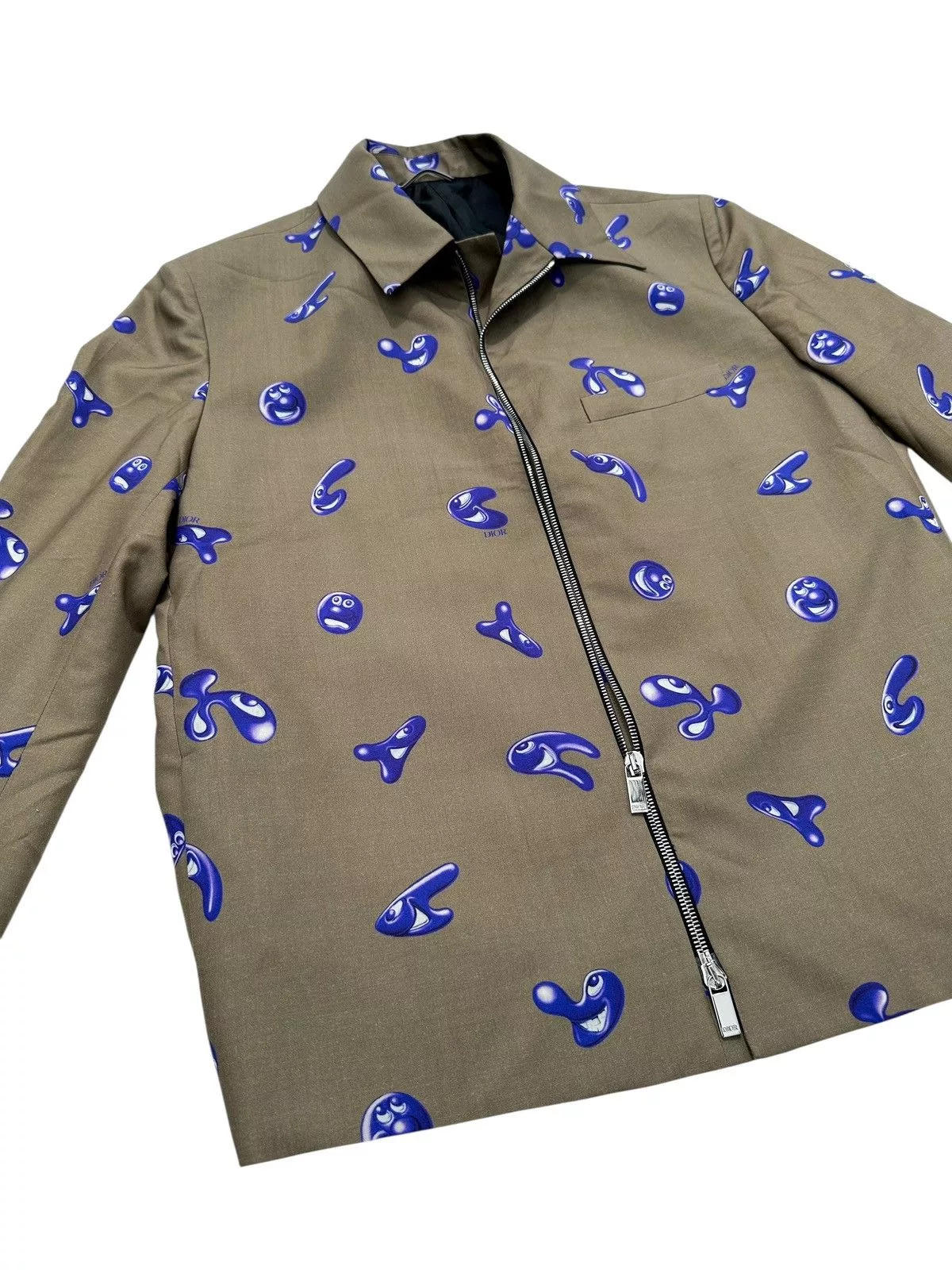 Dior Light Jackets Dior X Kenny Scharf Zipped Jacket 'Beige'