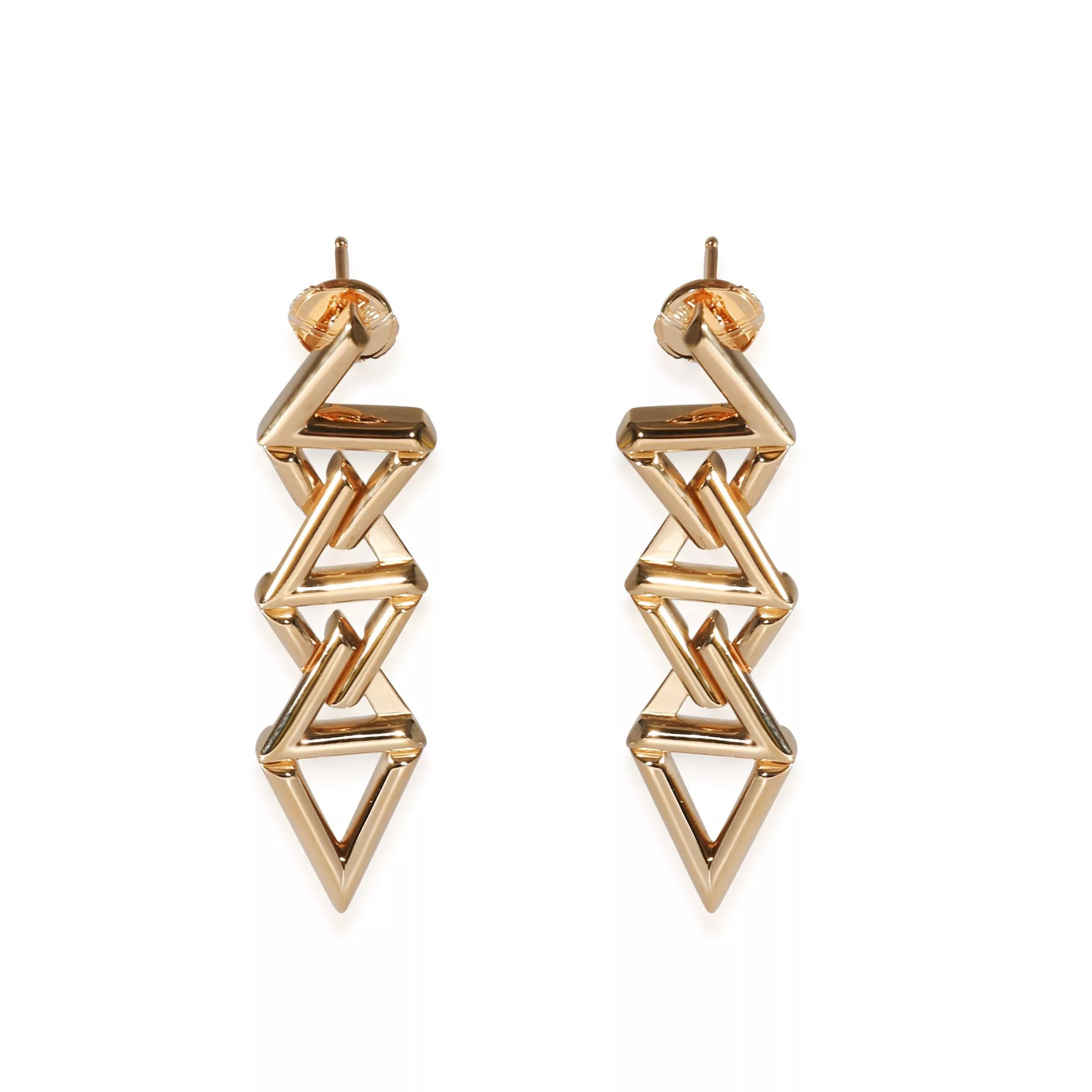 Louis Vuitton Rings Louis Vuitton LV Volt Curb Chain Earrings in 18k Yellow Gold