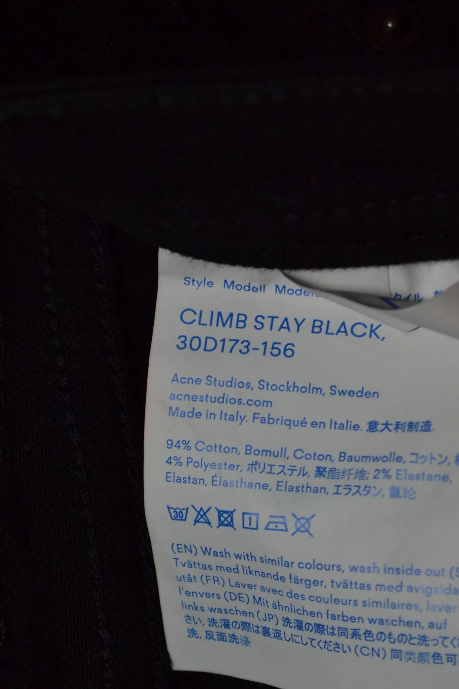 Acne Studios Jeans Acne Studios Bla Konst 28 32 Climb Stay Black Jeans