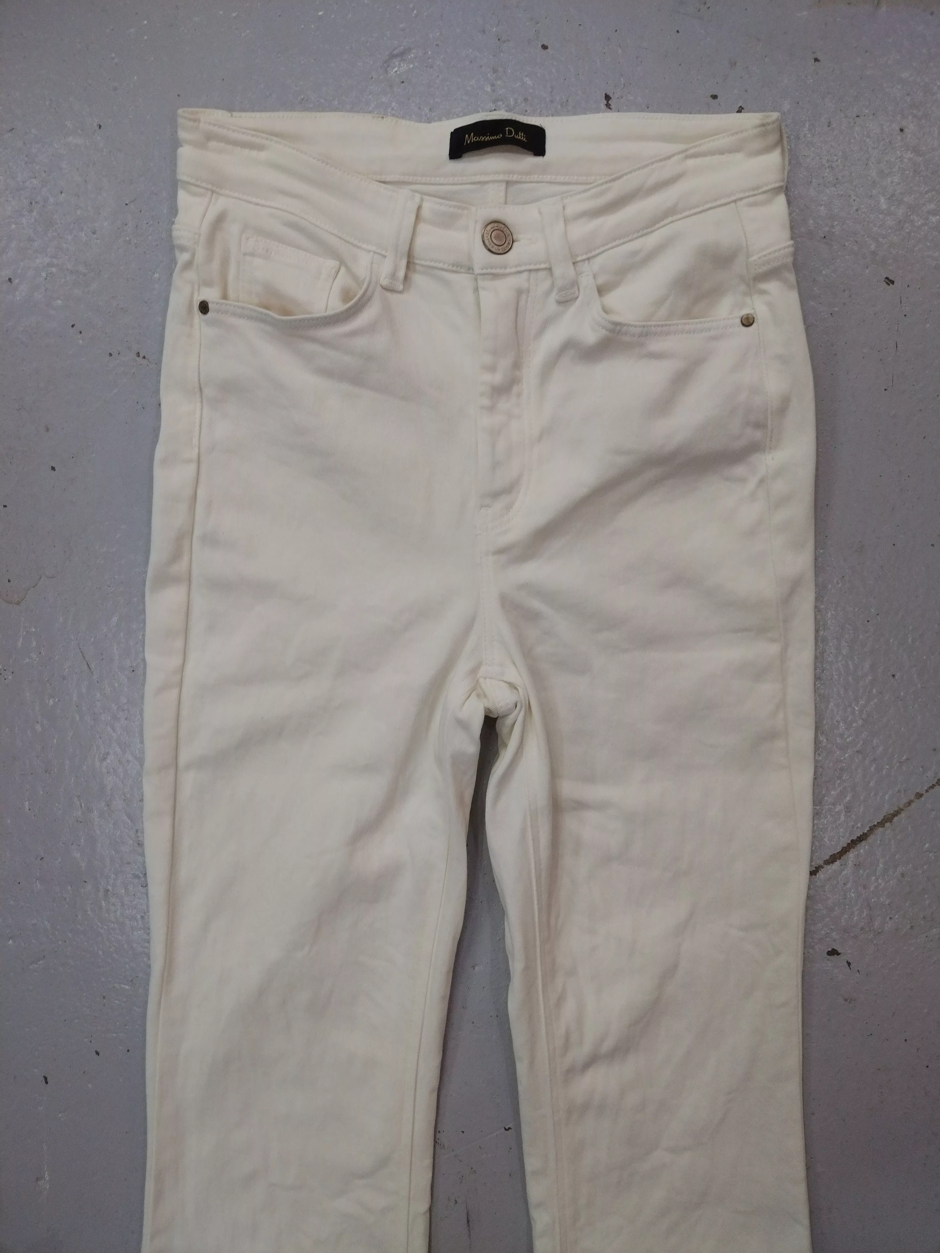 Massimo Dutti Jeans Massimo Dutti × Mossimo Flared boot cut mossimo dutti stretchable jeans denim White Streetwear