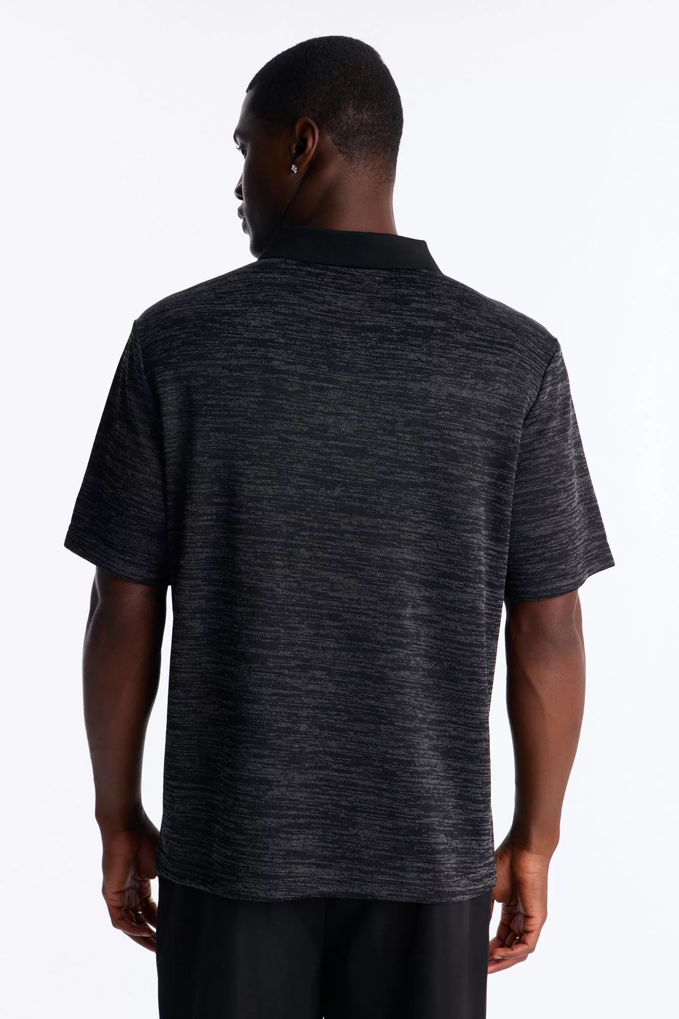 Modern Quarter Zip Polo - Black