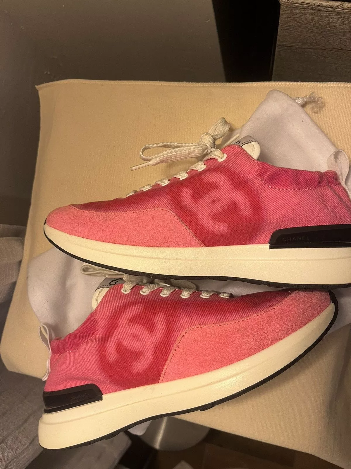 Chanel Low Top Sneakers Chanel Trainer Sneaker Pink