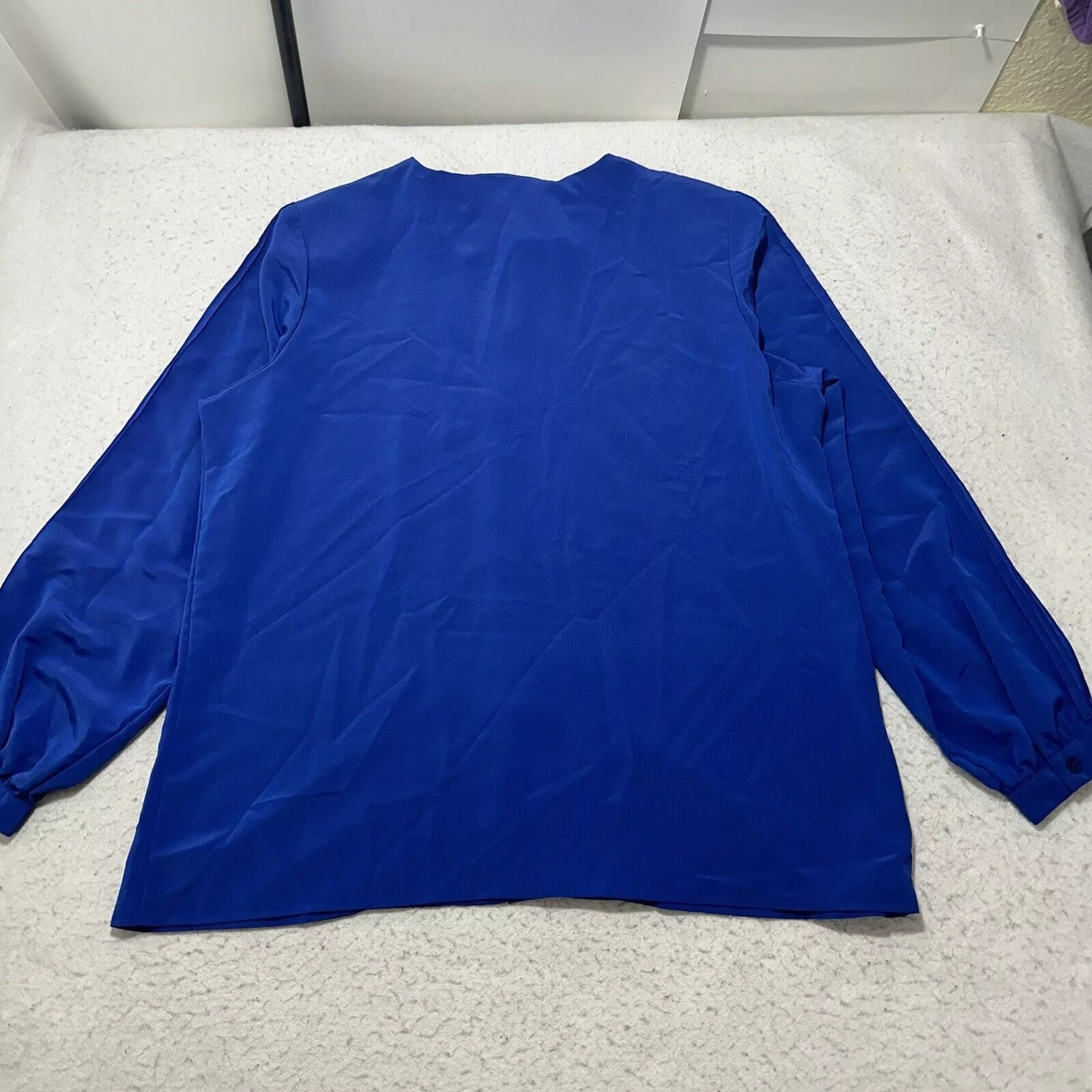 Other Blouses Other Liz Baker 18W Lightweight Button Down Blouse Royal Blue
