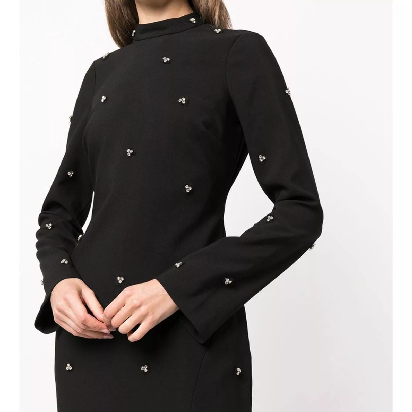 LIKELY Mini Dresses Likely Phillips Diamond Stud Detail Mini Dress Black