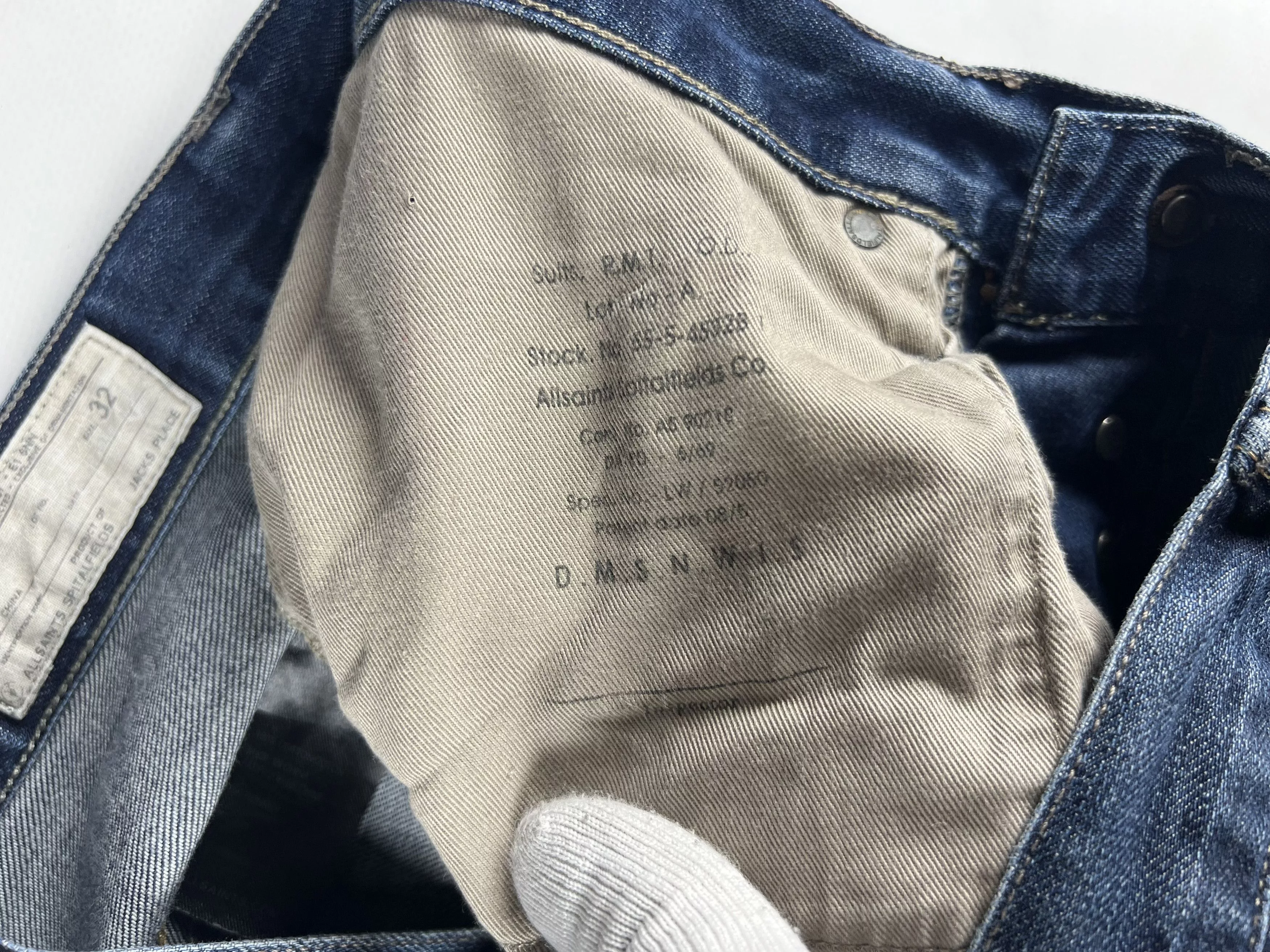 Vintage Allsaints Denim Jeans Blue
