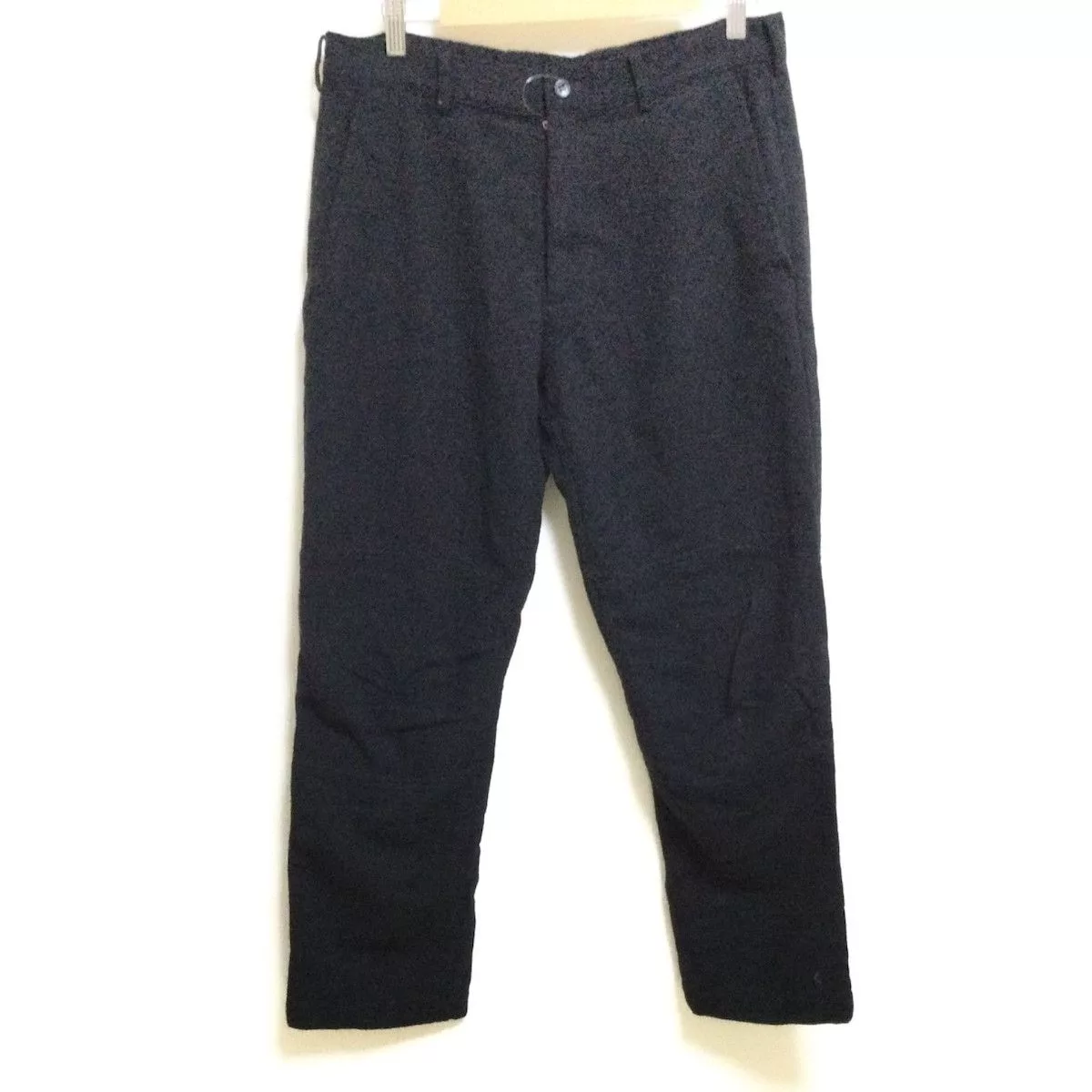 Comme des Garcons Black Cropped Pants Plain Wool Long Black