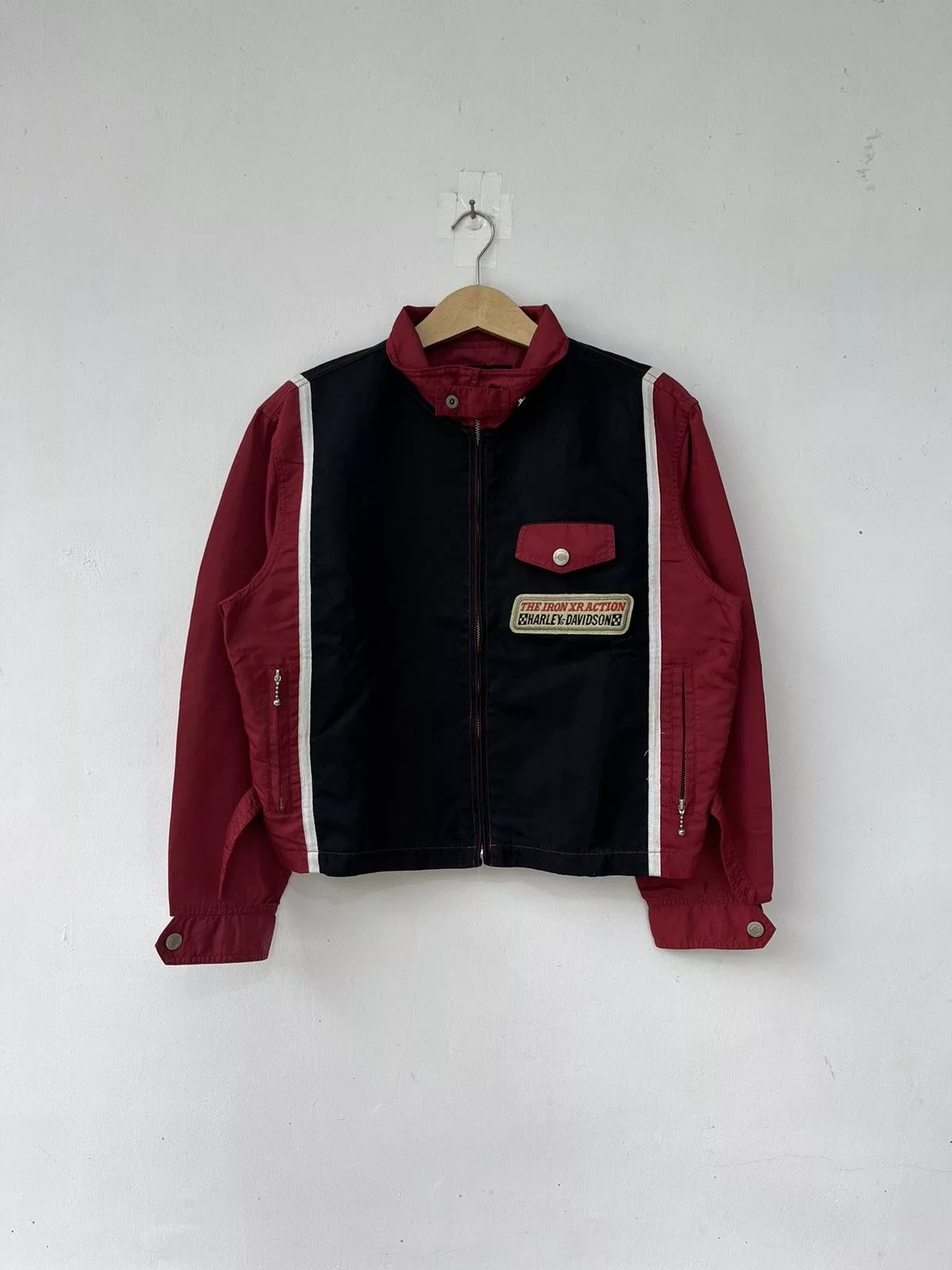 Harley Davidson Light Jackets Harley Davidson × Vintage Harley Davidson ‘IRON HUMS WHEN ITS HAPPY’ Rider Jacket Multi
