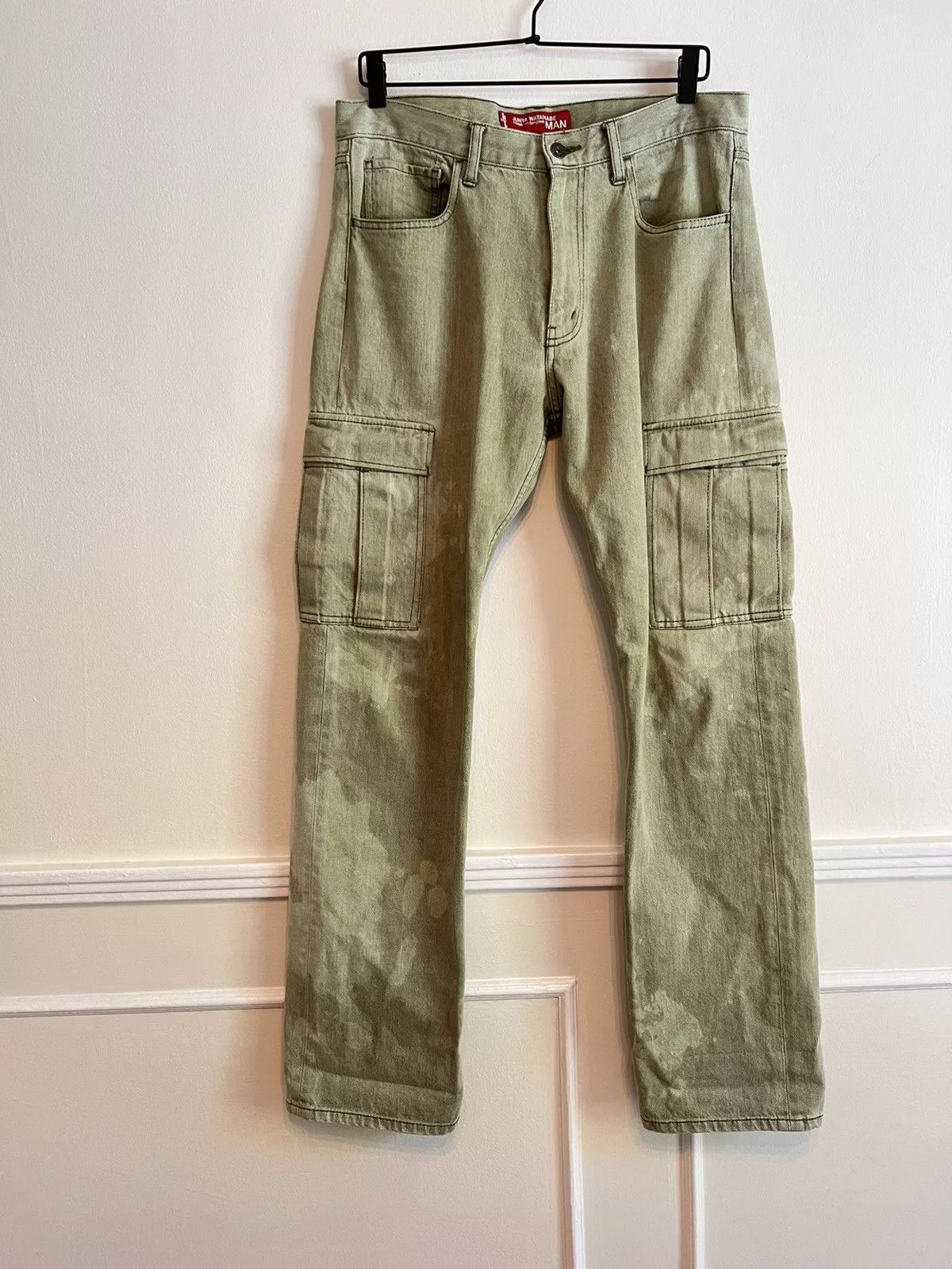 Comme des Garcons Denim Comme des Garcons × Junya Watanabe × Levi's Junya Watanabe x Levis Bleached Cargo Pants SS06 Green