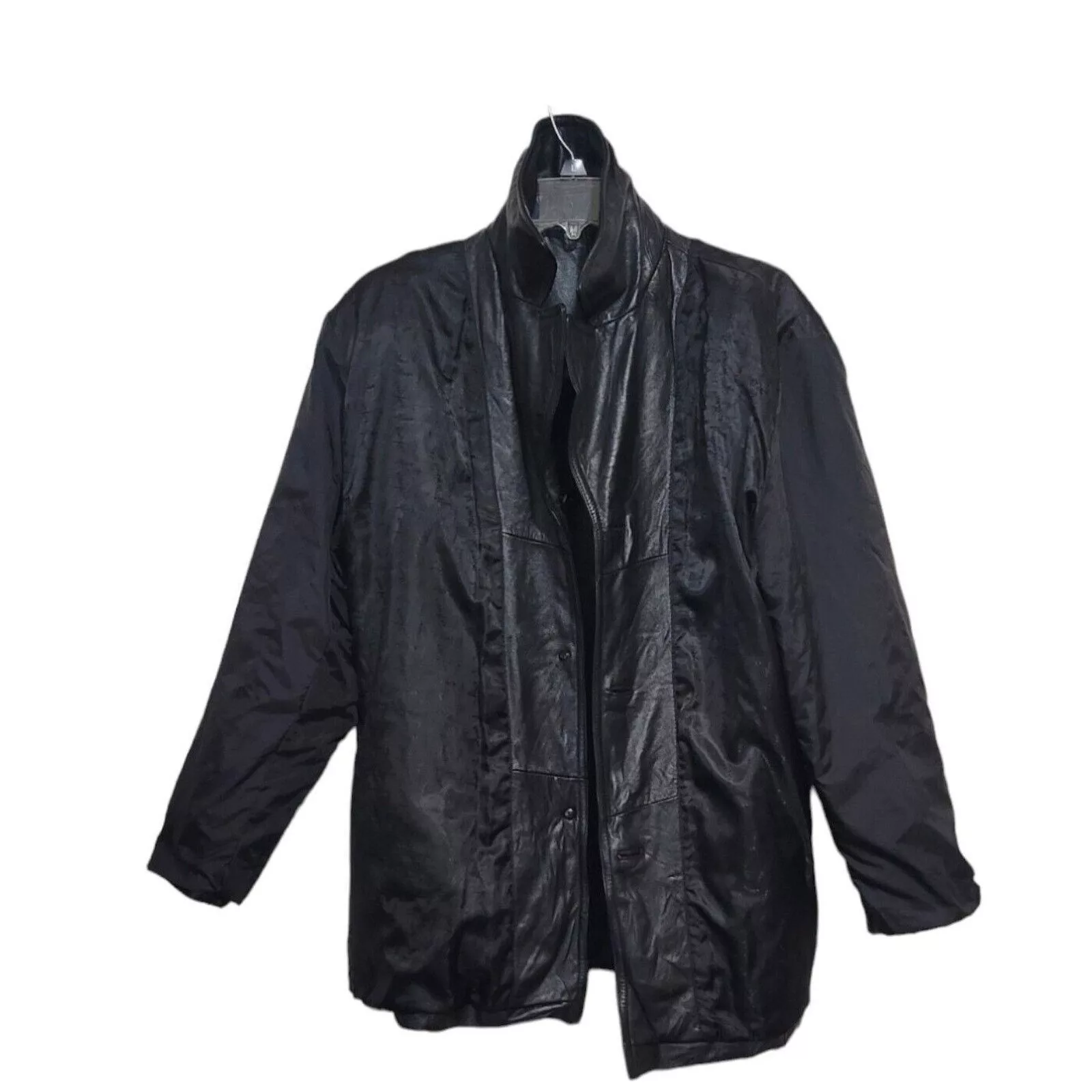 Wilsons Leather Jackets Wilsons Leather Wilsons Maxima Leather Button Motorcycle Women Jacket Sz XL Black
