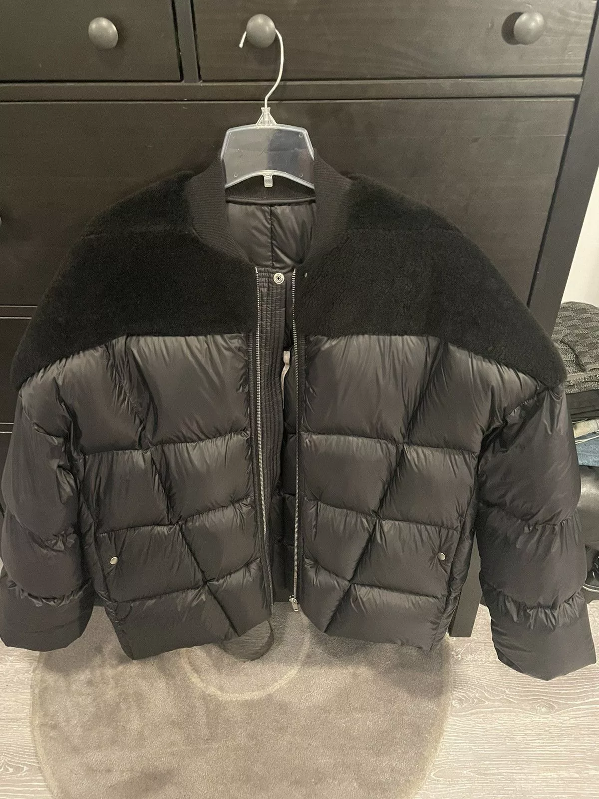 Rick Owens Light Jackets Rick Owens Luxor Flight Padded Down Jacket Black