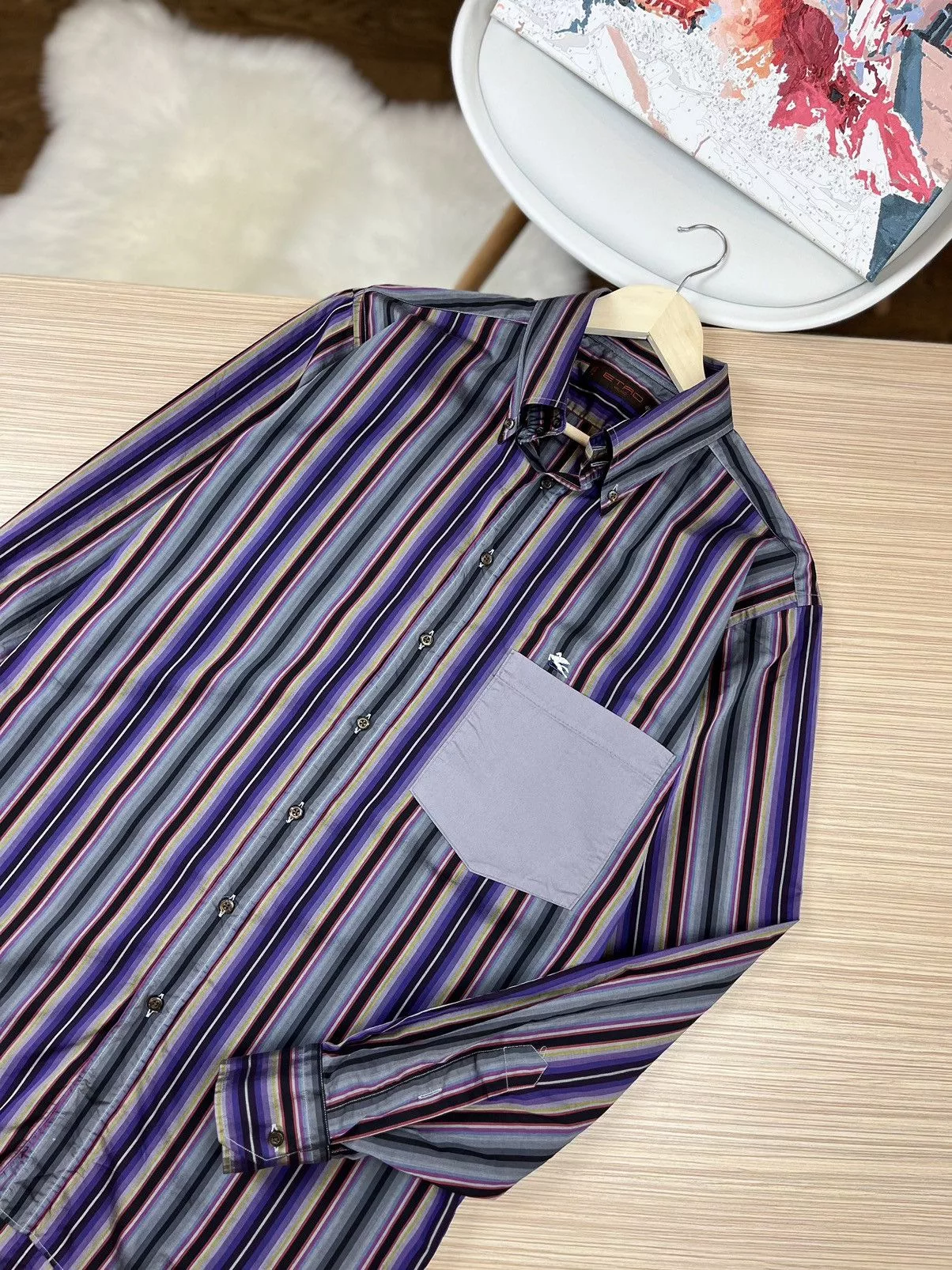Designer Shirts Button Ups Designer × Etro Vintage Luxury Etro Shirts Multi