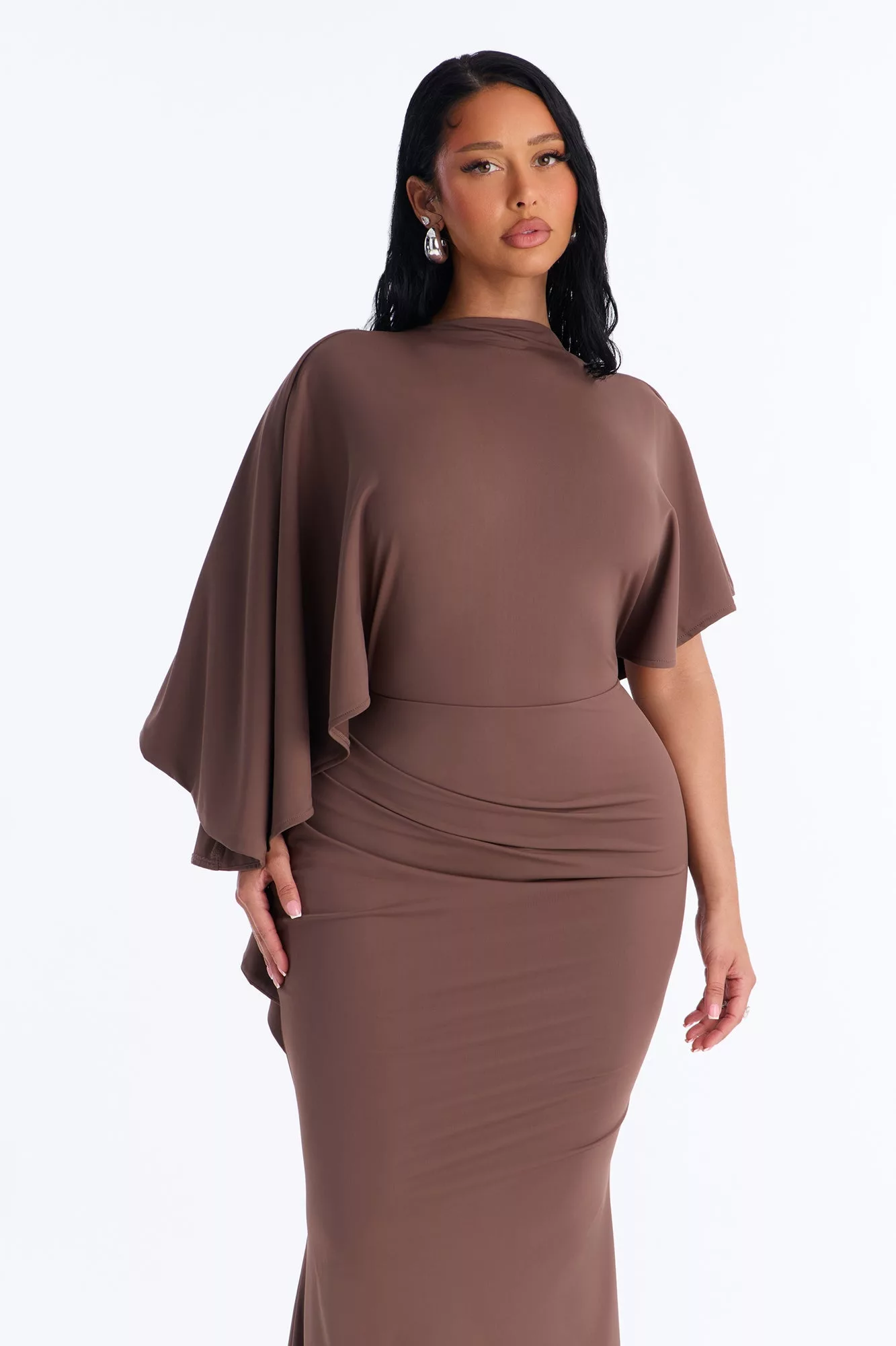 Sloane Backless Maxi Dress - Mocha