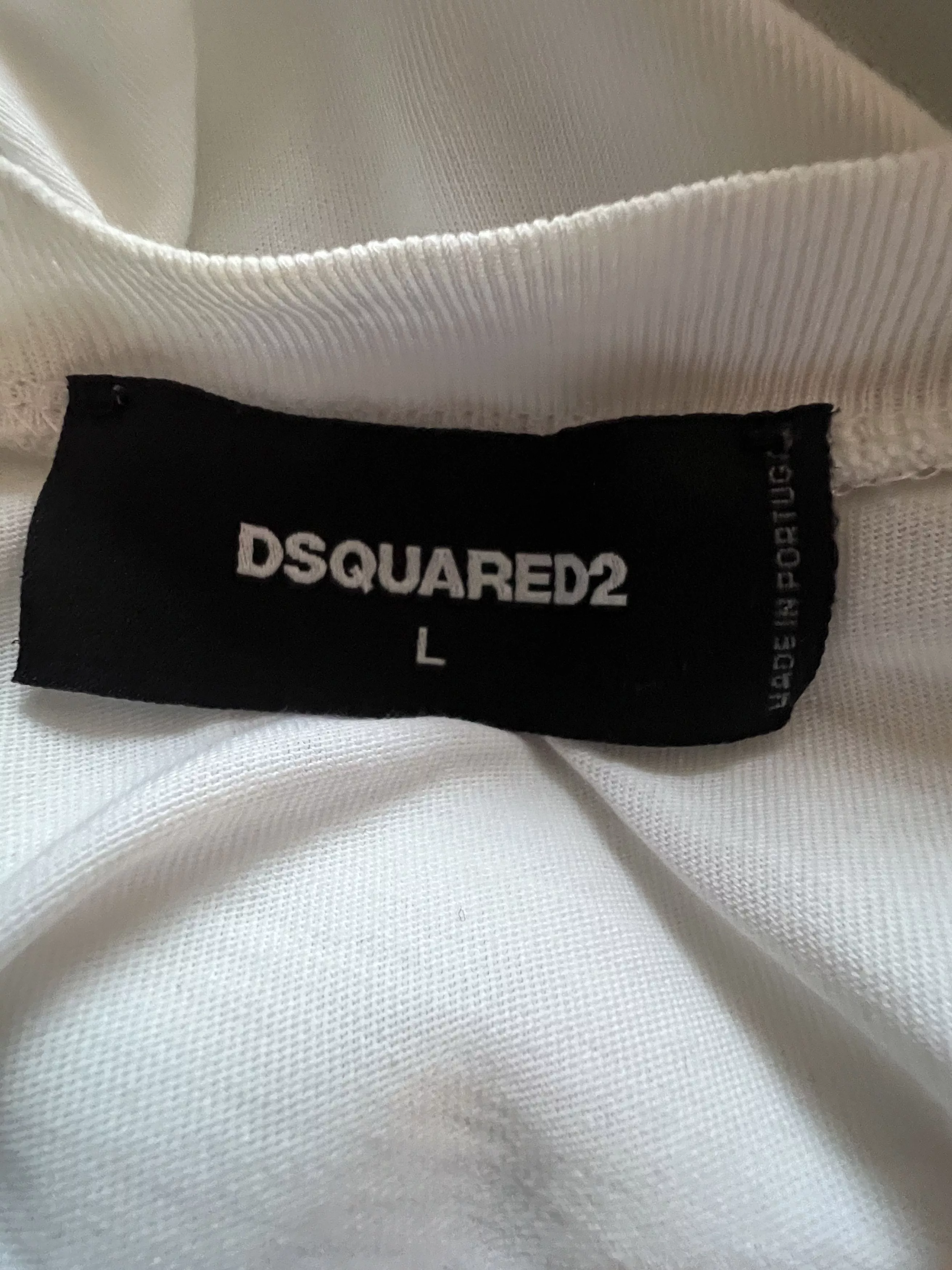 Designer Short Sleeve T Shirts Designer × Dsquared2 Dsquared2 ICON Vintage Men's T-Shirt - L White Luxury