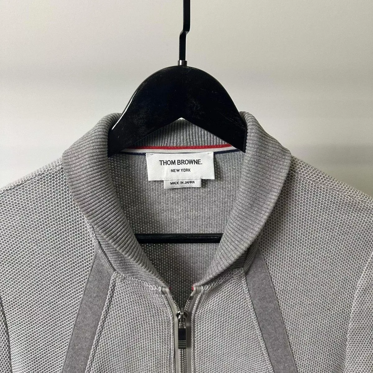 Thom Browne Bombers THOM BROWNE ZIP BOMBER JACKET Gray Luxury