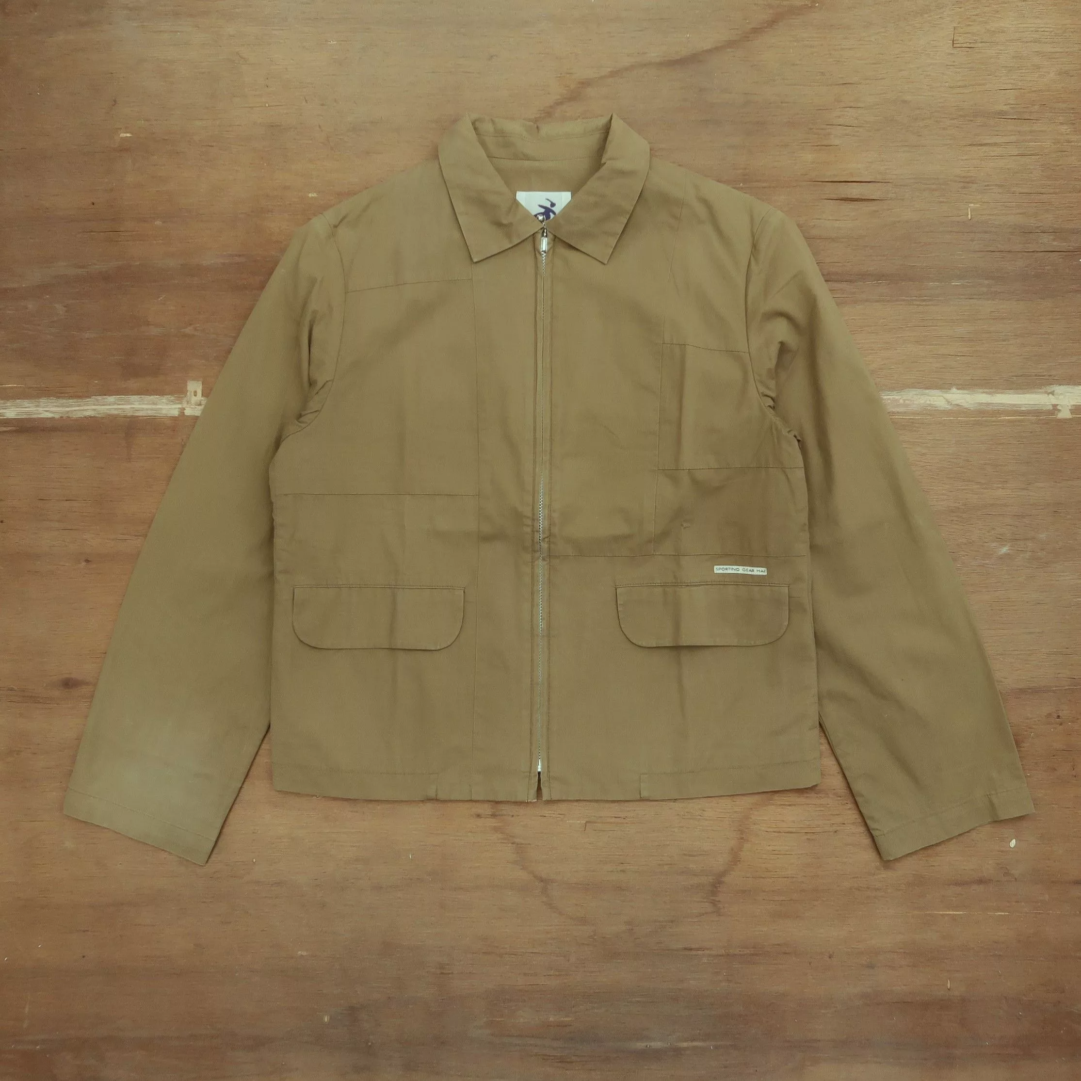 Hai Sporting Gear Light Jackets Hai Sporting Gear × Issey Miyake × Japanese Brand 90s Hai Sporting Gear Issey Miyake Patchwork Jacket Green