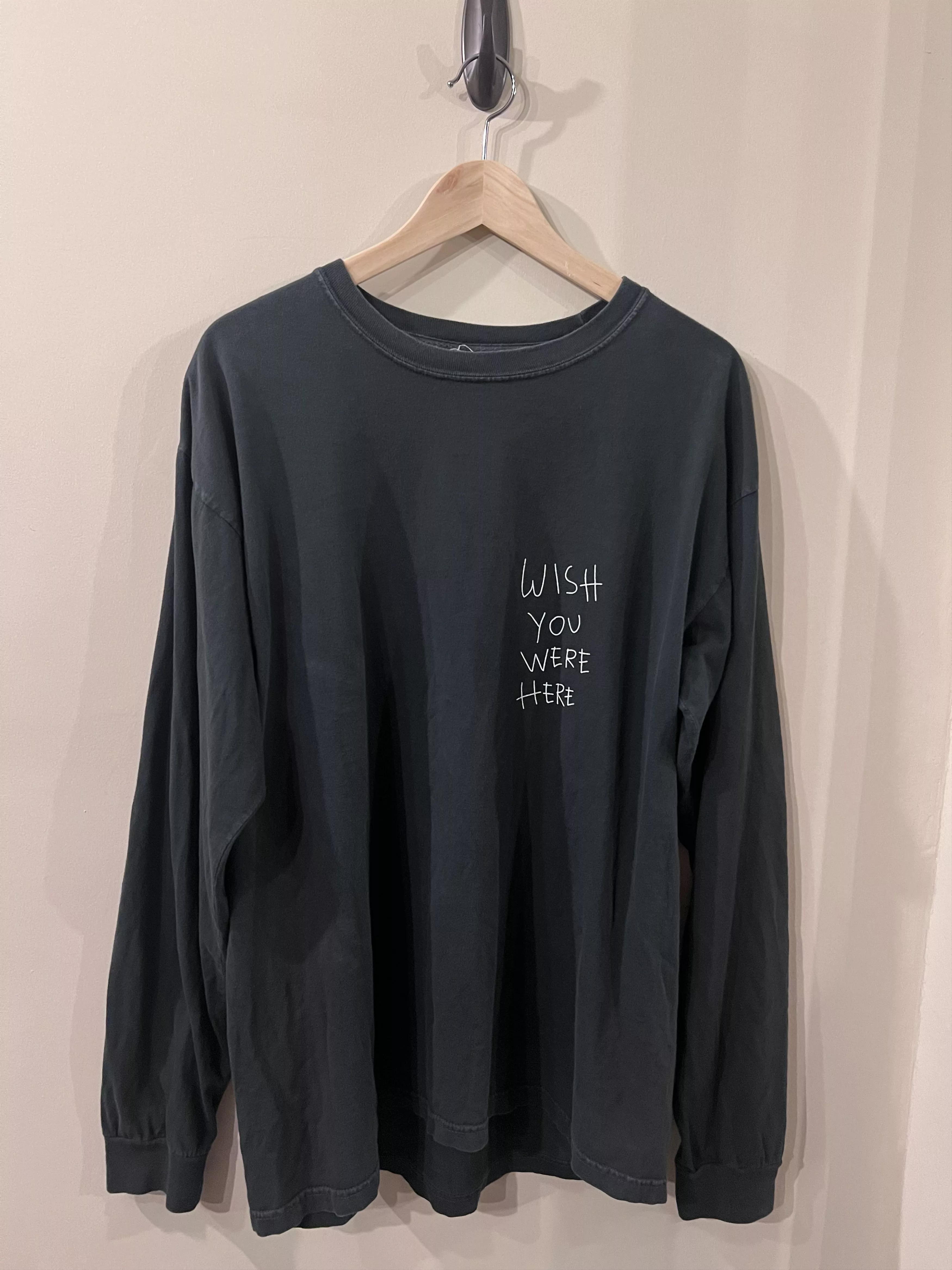 Travis Scott Long Sleeve T Shirts Travis Scott Astroworld Wish You Were Here LS Tee Black