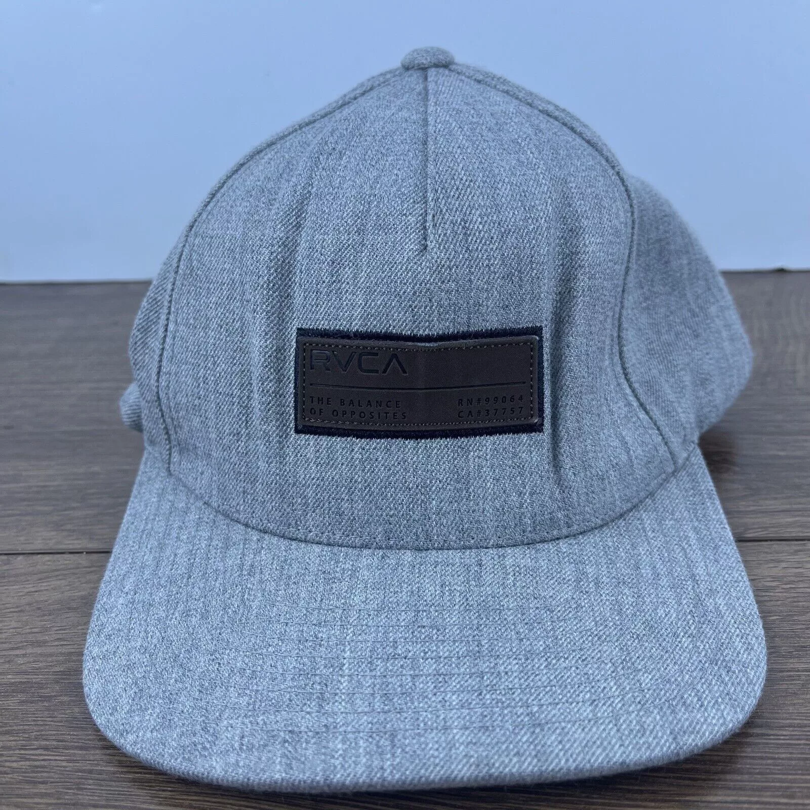 RVCA Hats RVCA Hat RVCA Gray Snapback Hat Gray Hat Adjustable Gray Adu