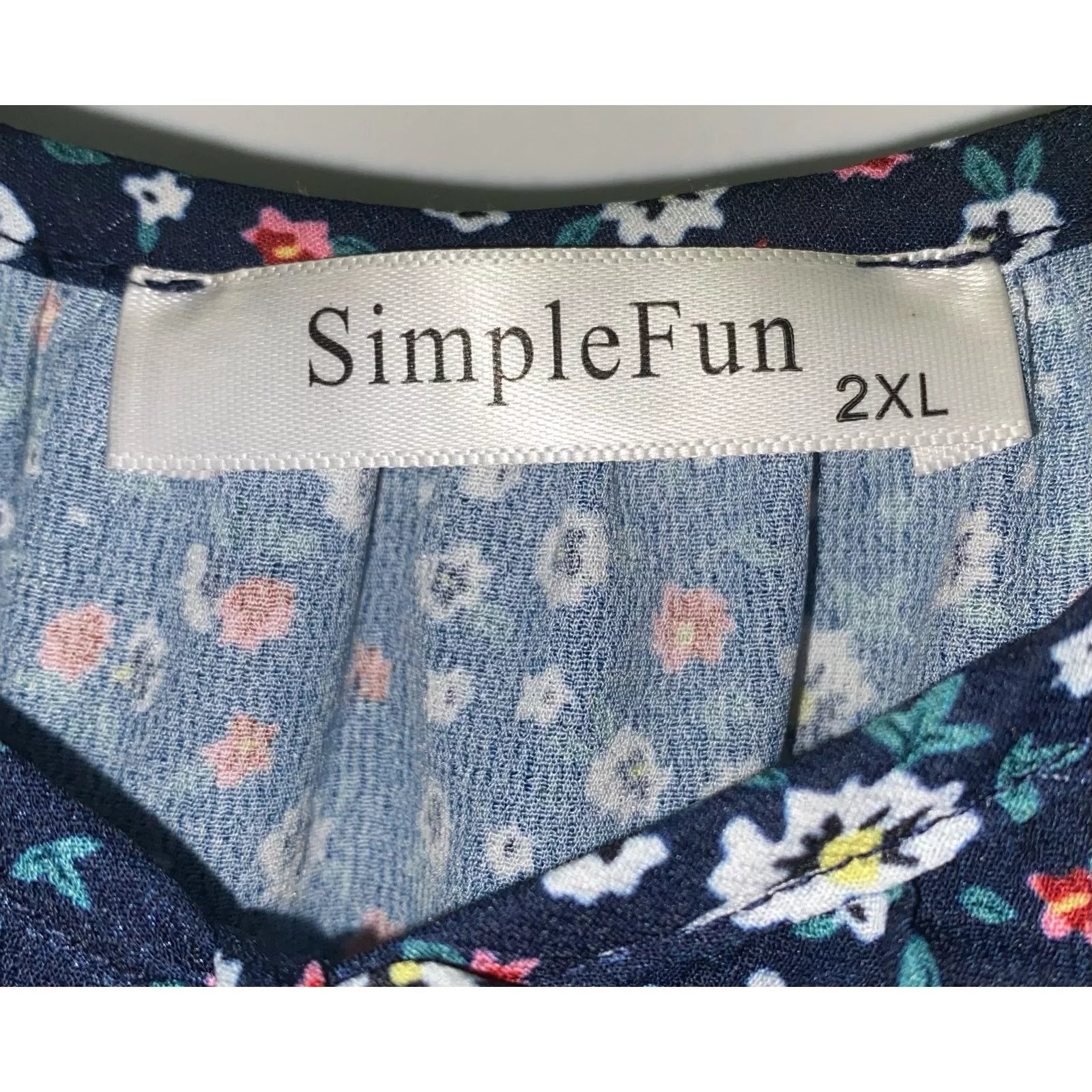 SIMPLE PROJECT Blouses SIMPLE PROJECT Simple Fun Womens Blouse 2XL Blue