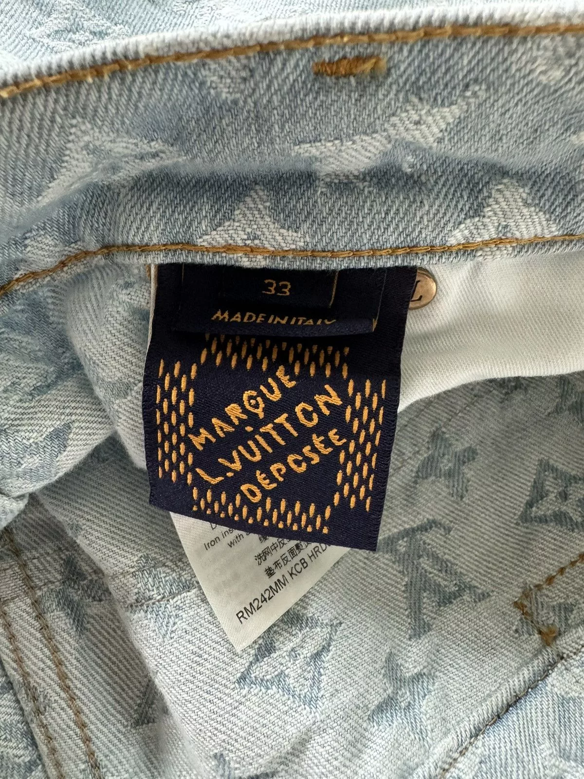 Louis Vuitton Denim Louis Vuitton × Pharrell × Tyler The Creator LOUIS VUITTON TYLER THE CREATOR CAPSULE MONOGRAM DENIM JEANS Blue