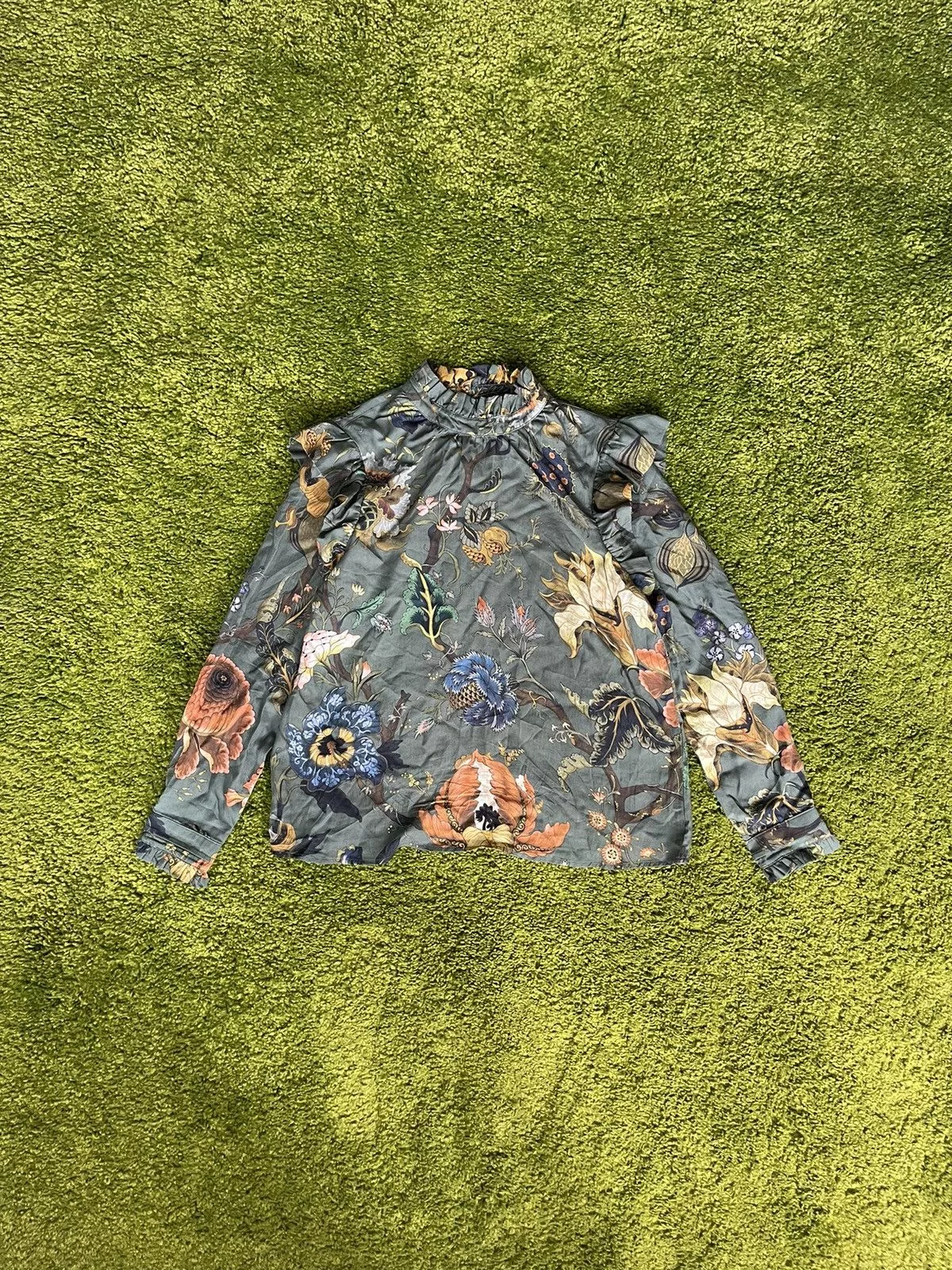 Barbour Blouses Barbour × Designer Barbour mabley top floral pattern blouse Brown Streetwear