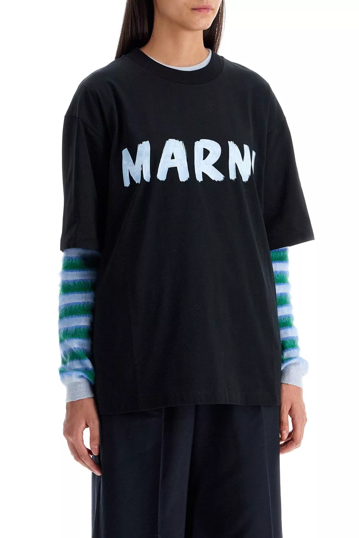 Marni Polos MARNI Oversized Logo T Black