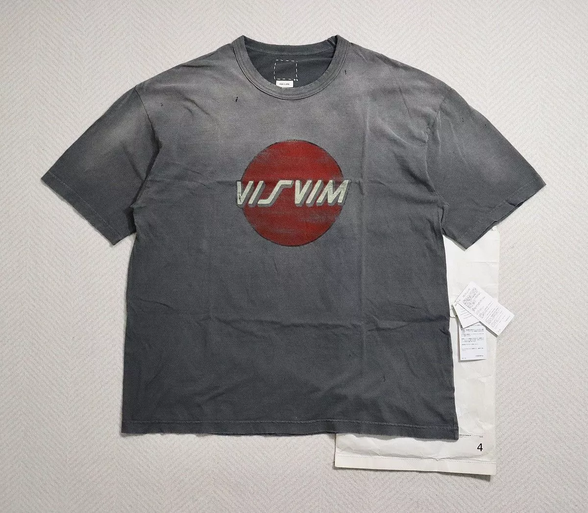 Visvim Short Sleeve T Shirts Visvim 22aw Jumbo Tee Crash，size5 Black