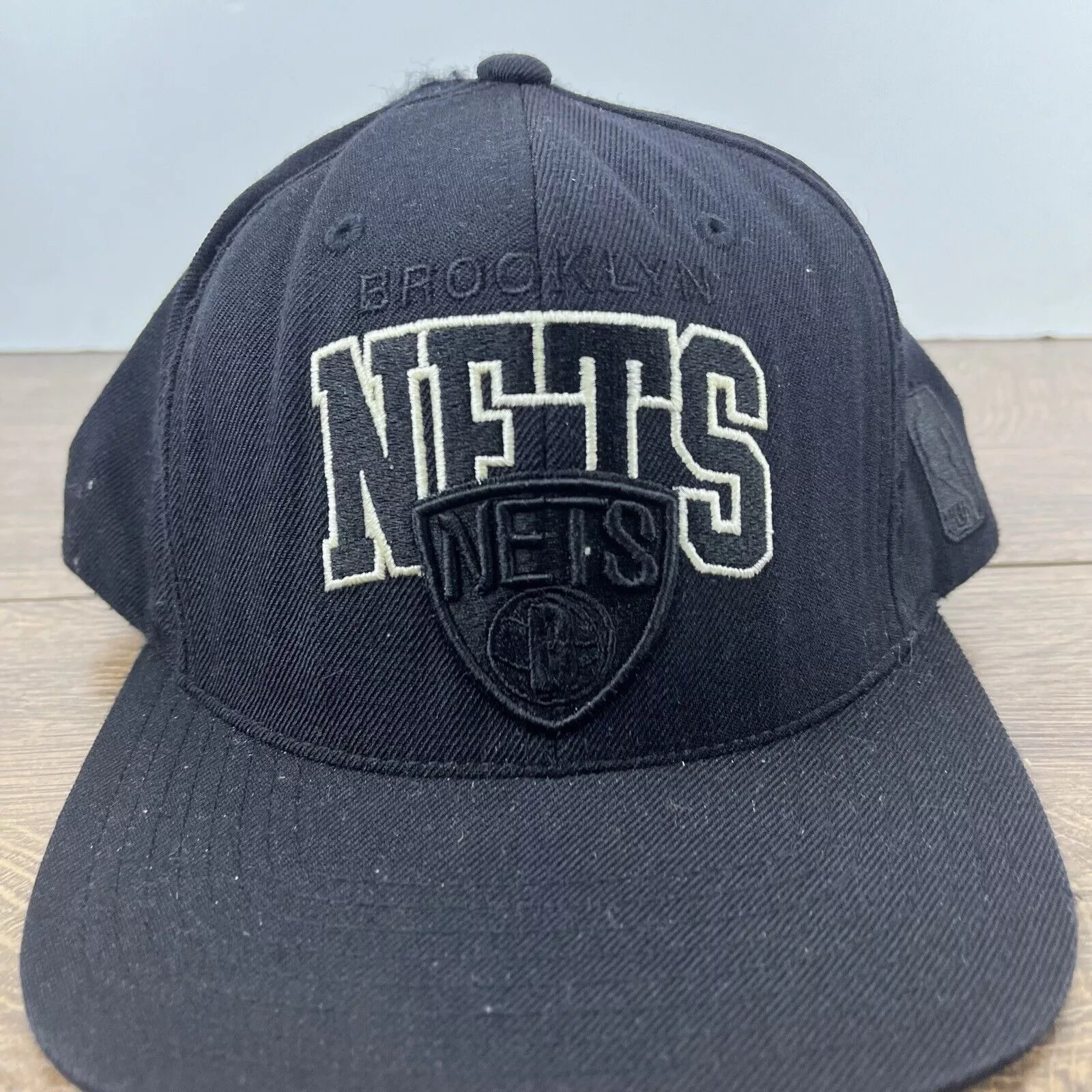 Mitchell & Ness Hats Brooklyn Nets Snapback Hat Black Mitchell & Ness Adjustable