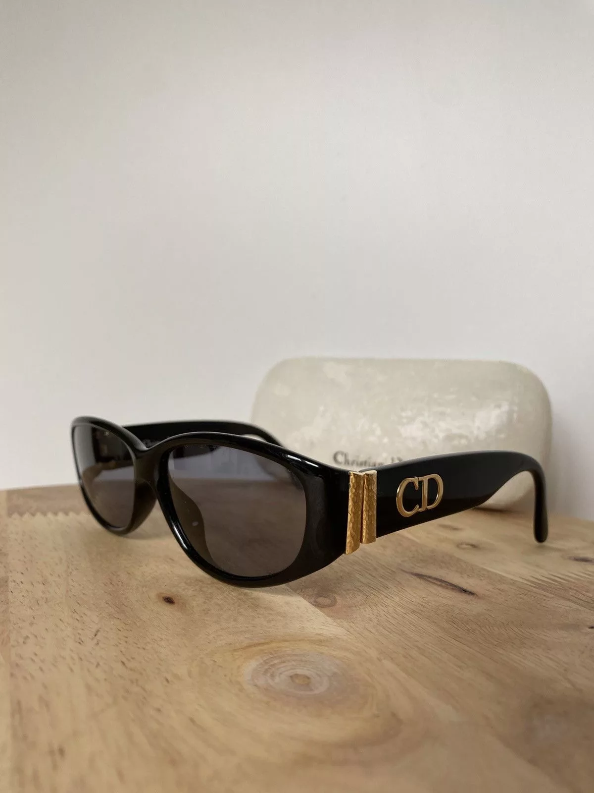 Dior Sunglasses Dior × Vintage ULTRA RARE VINTAGE DIOR 2960 sunglasses GOLD LOGO CD Black
