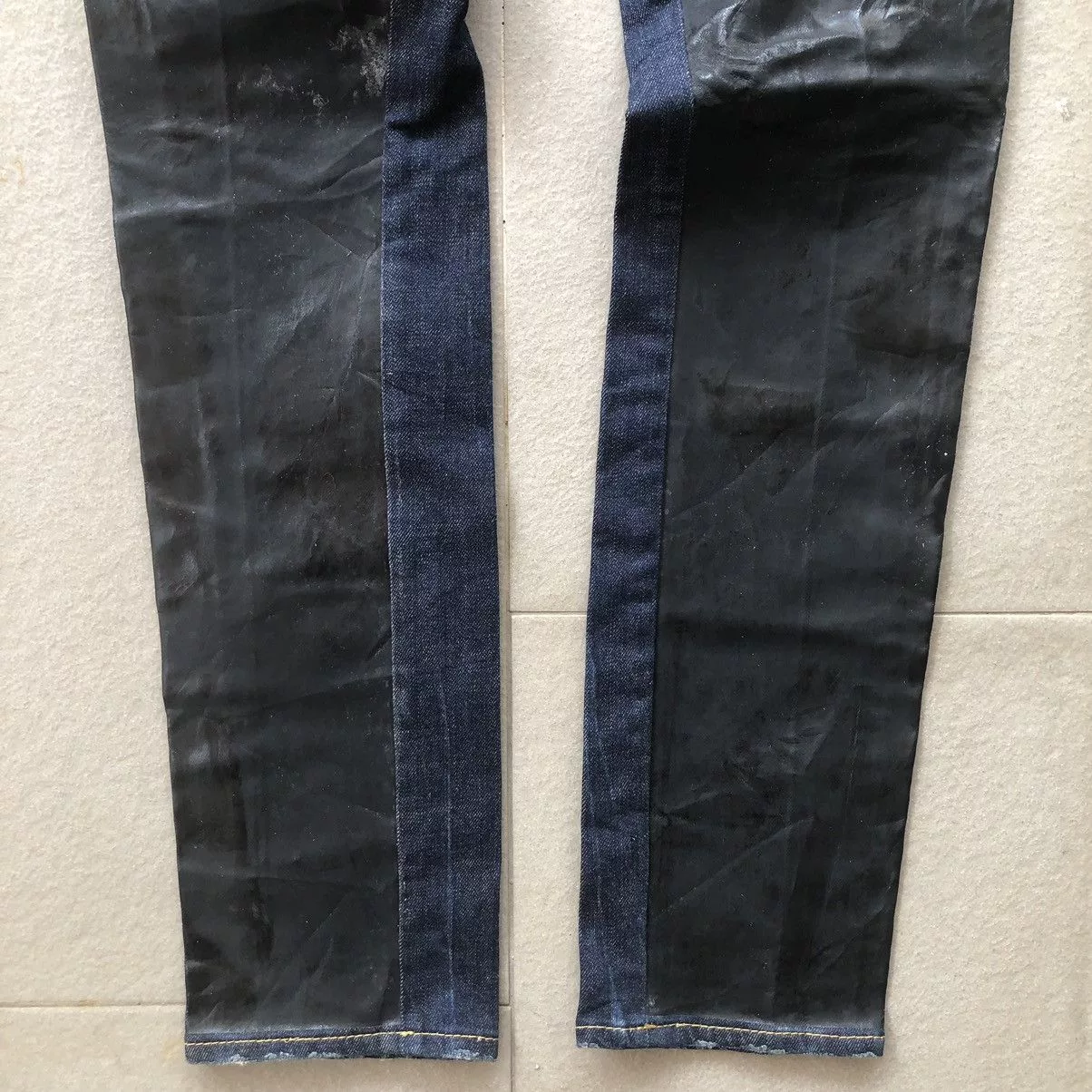 Dsquared2 Denim Dsquared2 slim-fit denim half black painted Blue