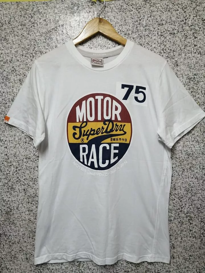 Superdry Short Sleeve T Shirts Superdry × Vintage VINTAGE SUPERDRY RACE JAPAN VERY RARE White