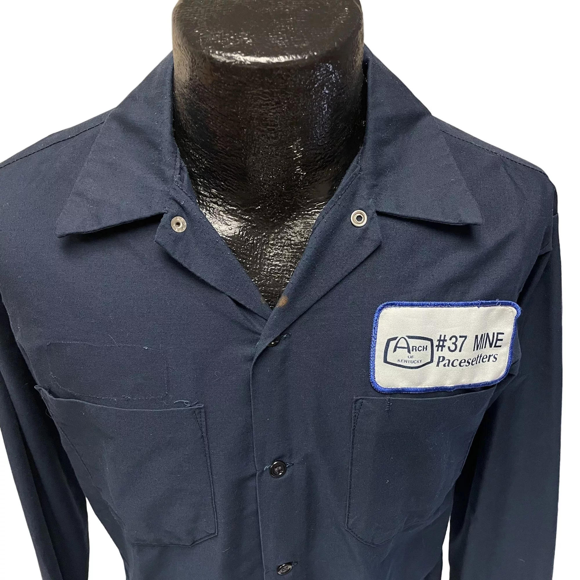 Other Shirts Button Ups Other Vtg Task Force#37 Mine Pacesetters Arch Kentucky Workwear Blue