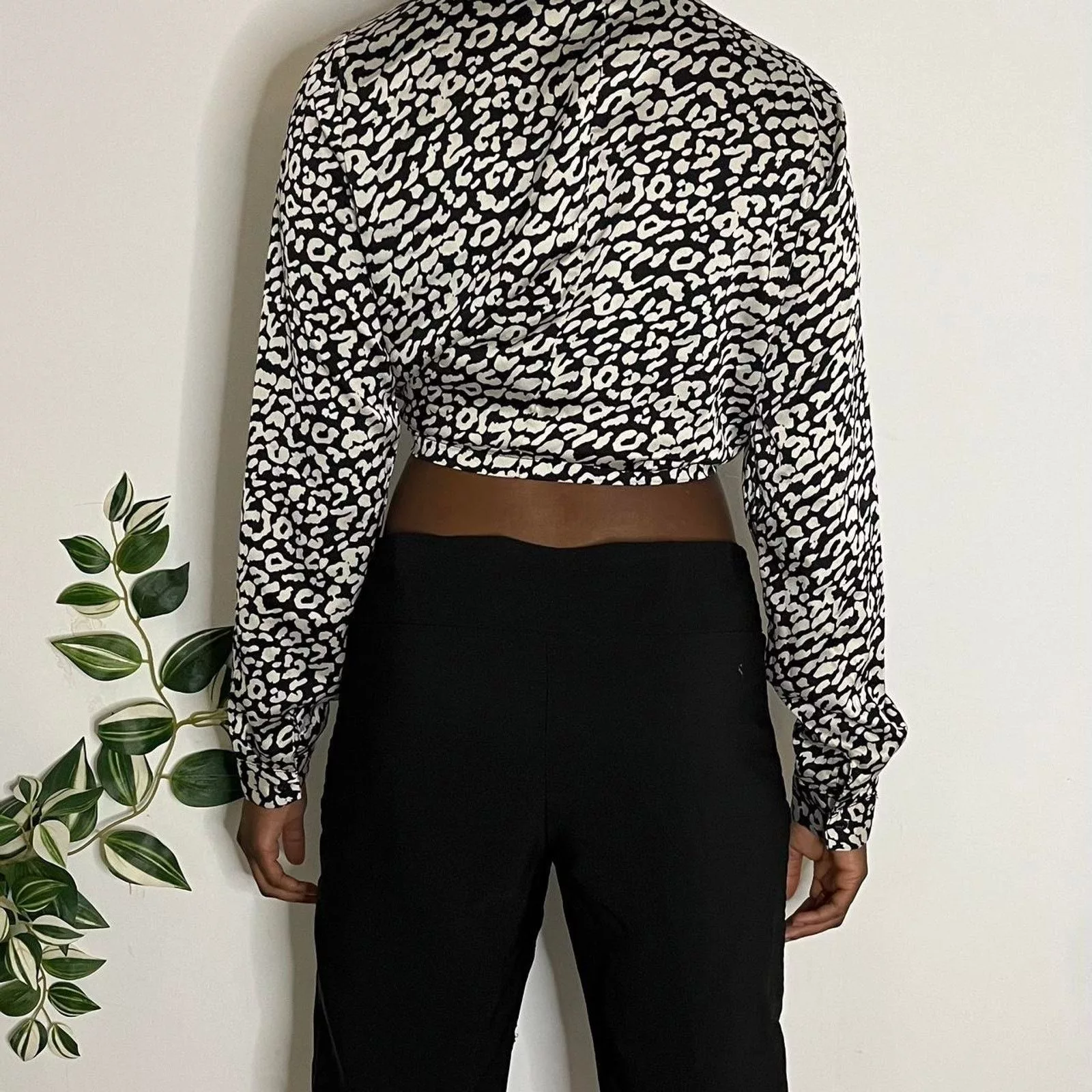 Other Blouses Other Cheetah print blouse Black