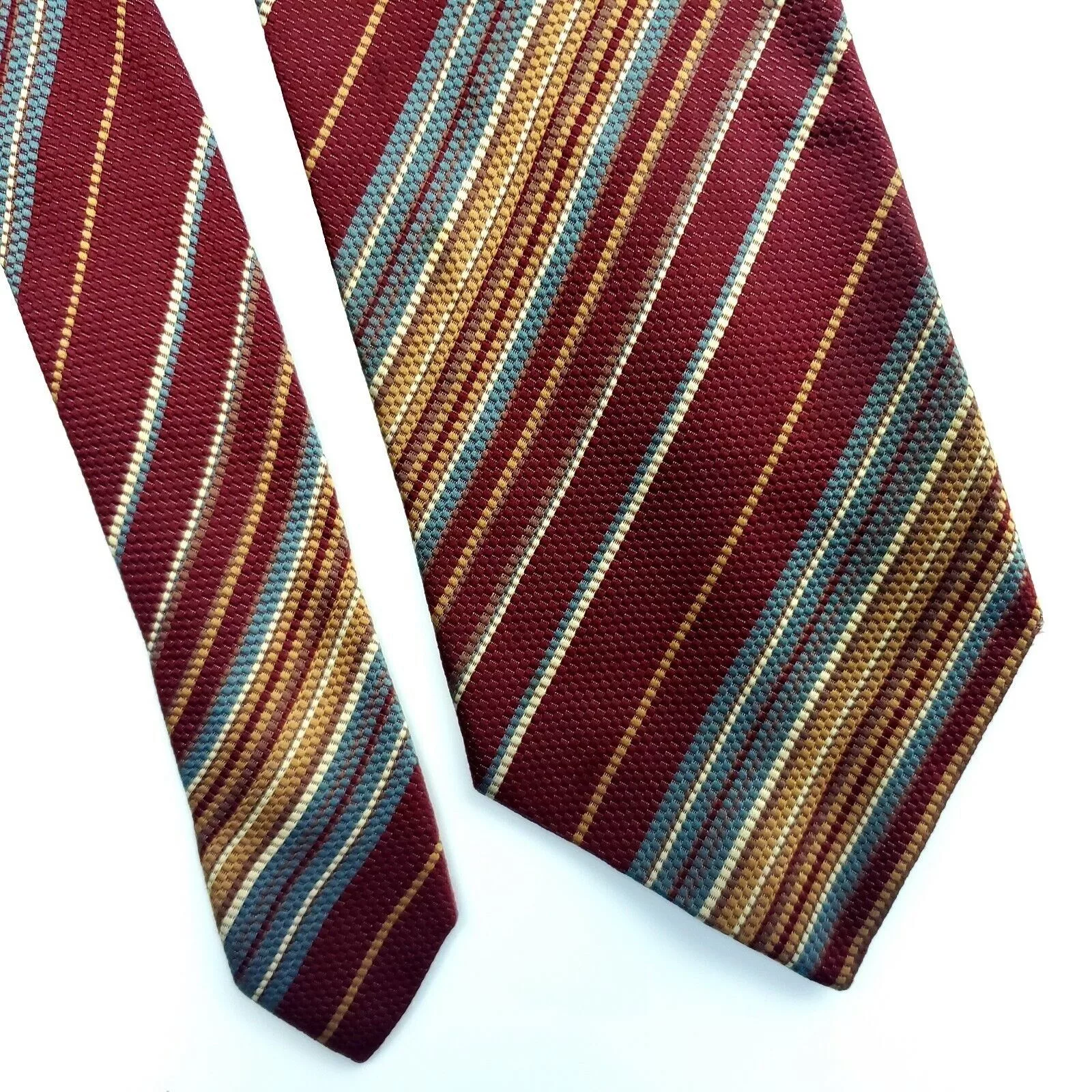 Joseph Abboud Ties Pocketsquares Joseph Abboud Red Striped Silk Tie Italy Classic