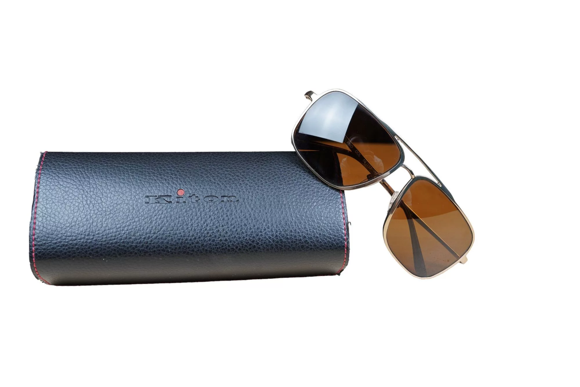 Kiton Glasses Kiton Sunglasses Titanium Gold Sunglasses ERCOLANO Aviator
