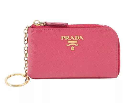 Prada Other Prada Saffiano Metal Zippy Pink Key Holder