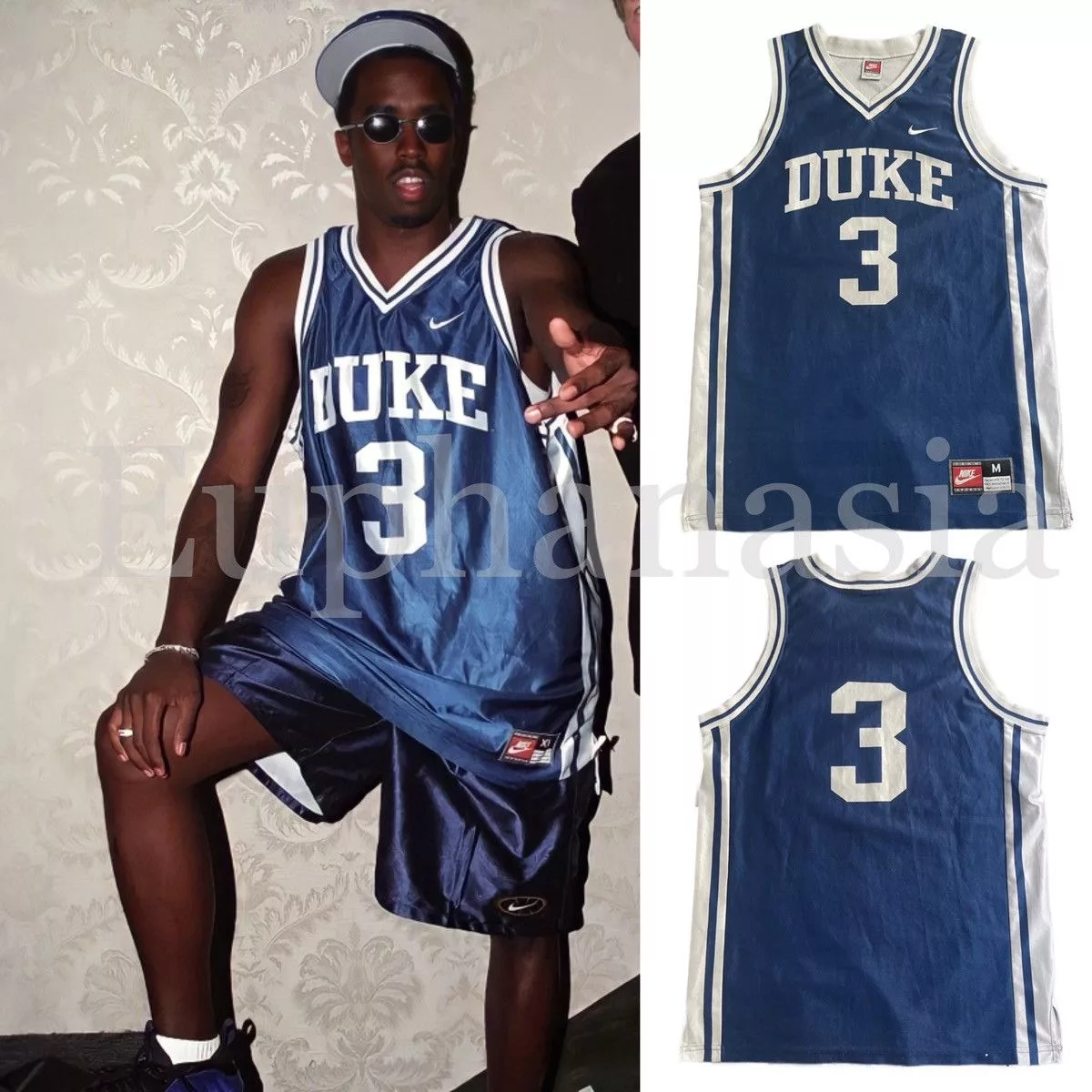 Nike Jerseys Nike Duke Jersey **Style Worn By Diddy** Vintage 90s Blue