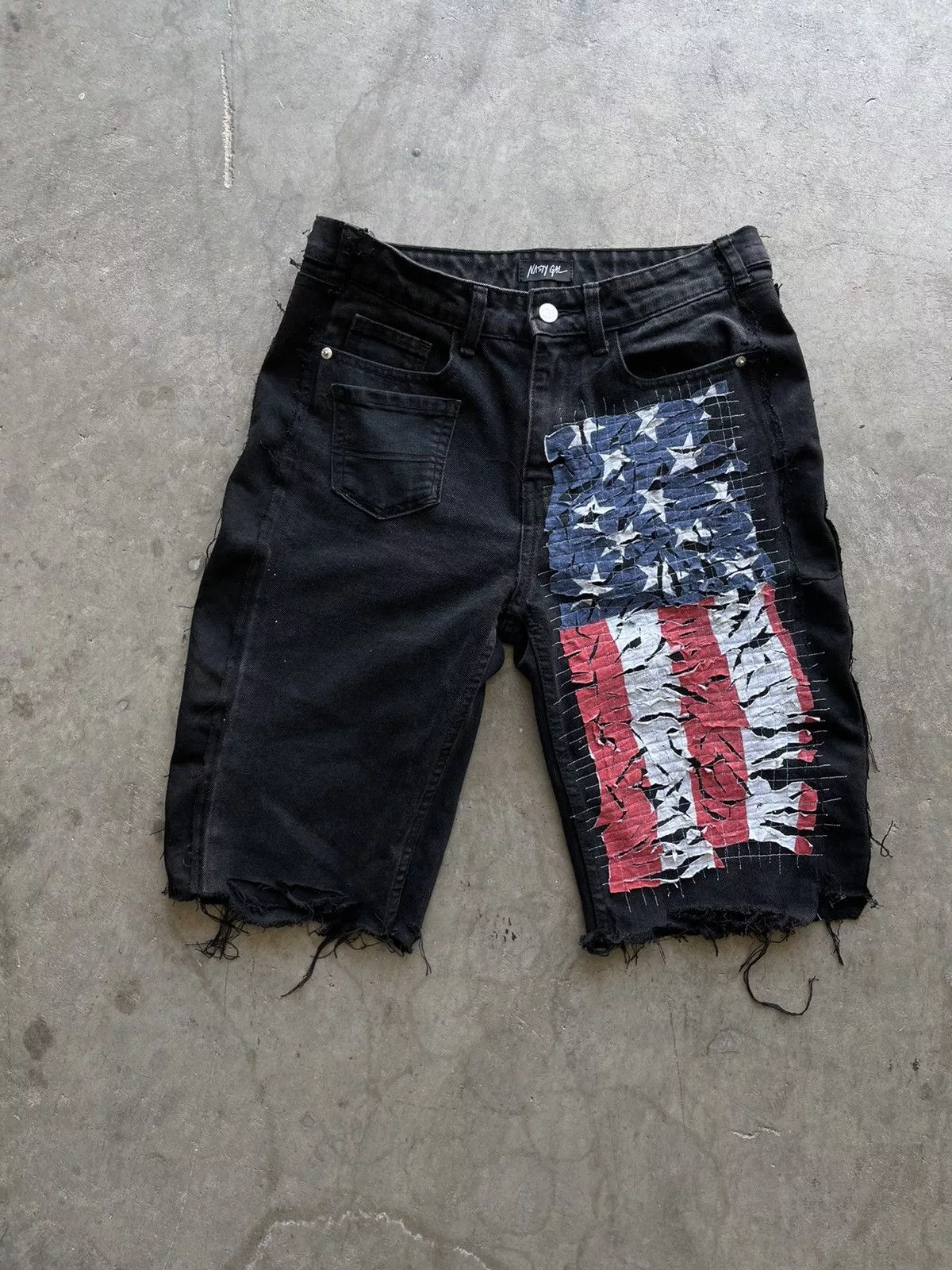 Other Denim Other Custom Election Day Jorts Black