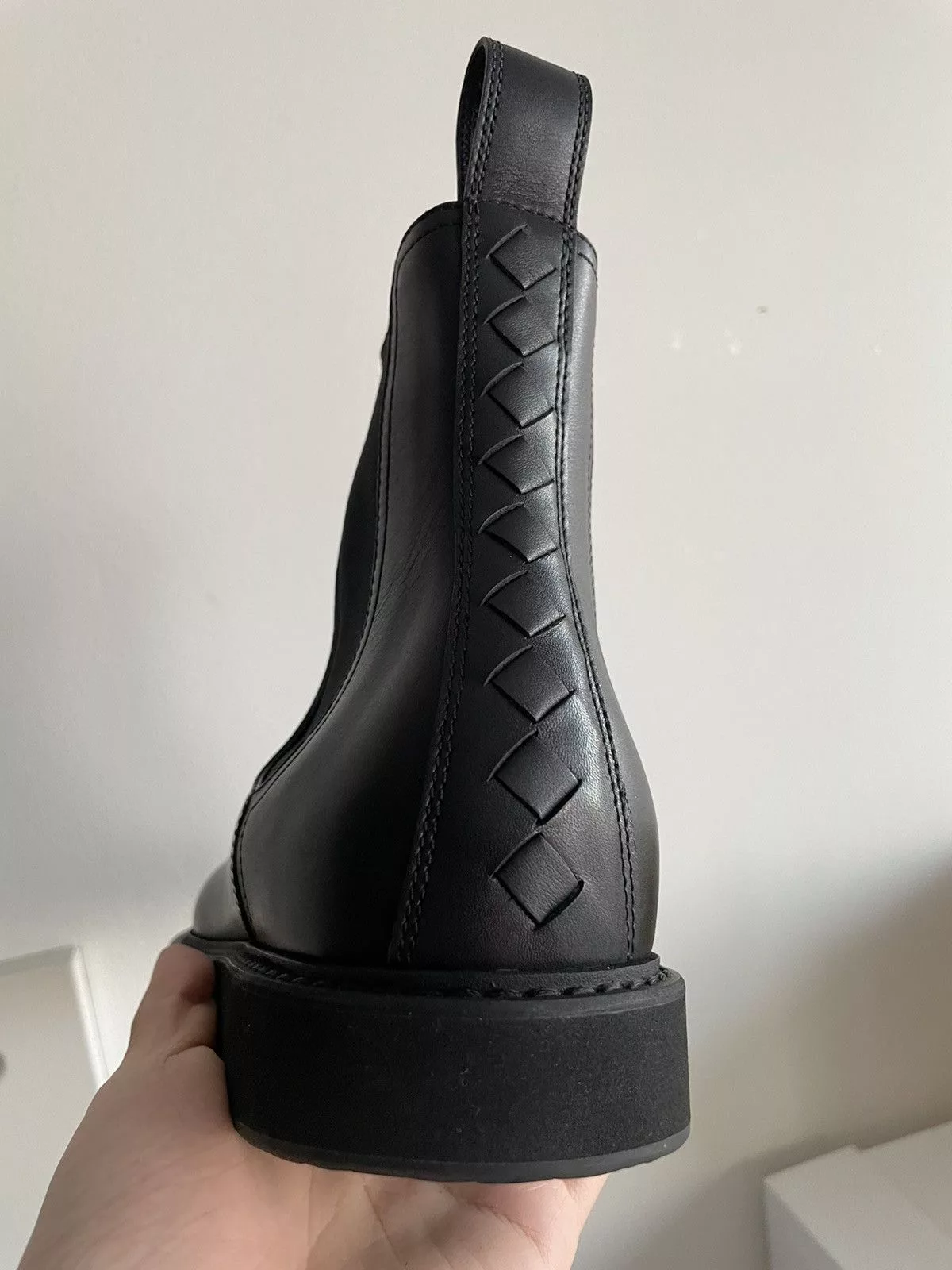 Bottega Veneta Boots Bottega Veneta $1,550 Sold Out Runway Woven Leather Boots Limited Edition Black