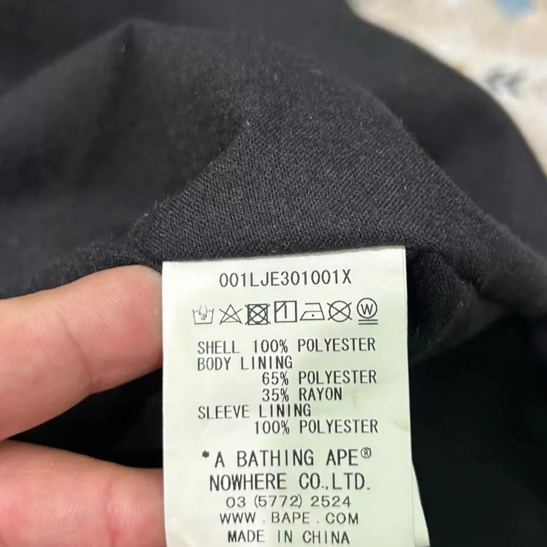 Bape Light Jackets BAPE LONG JACKET Black