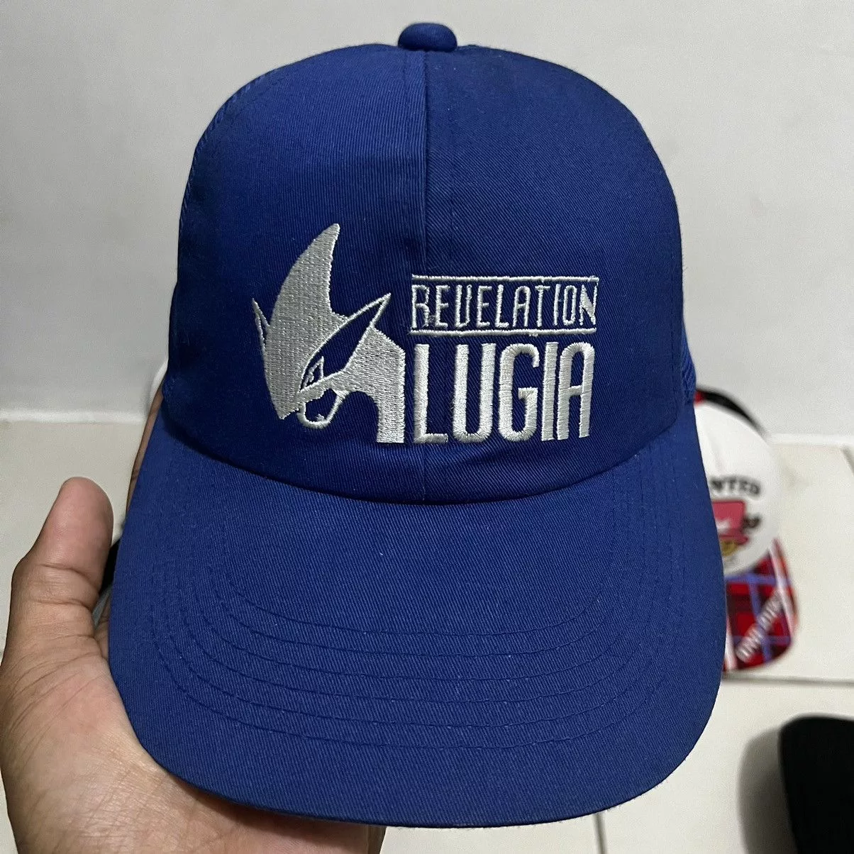 Anime Hats Anime × Pokemon × Vintage Super Rare new unused Revelation Lugia 1999 Lugia cap Blue