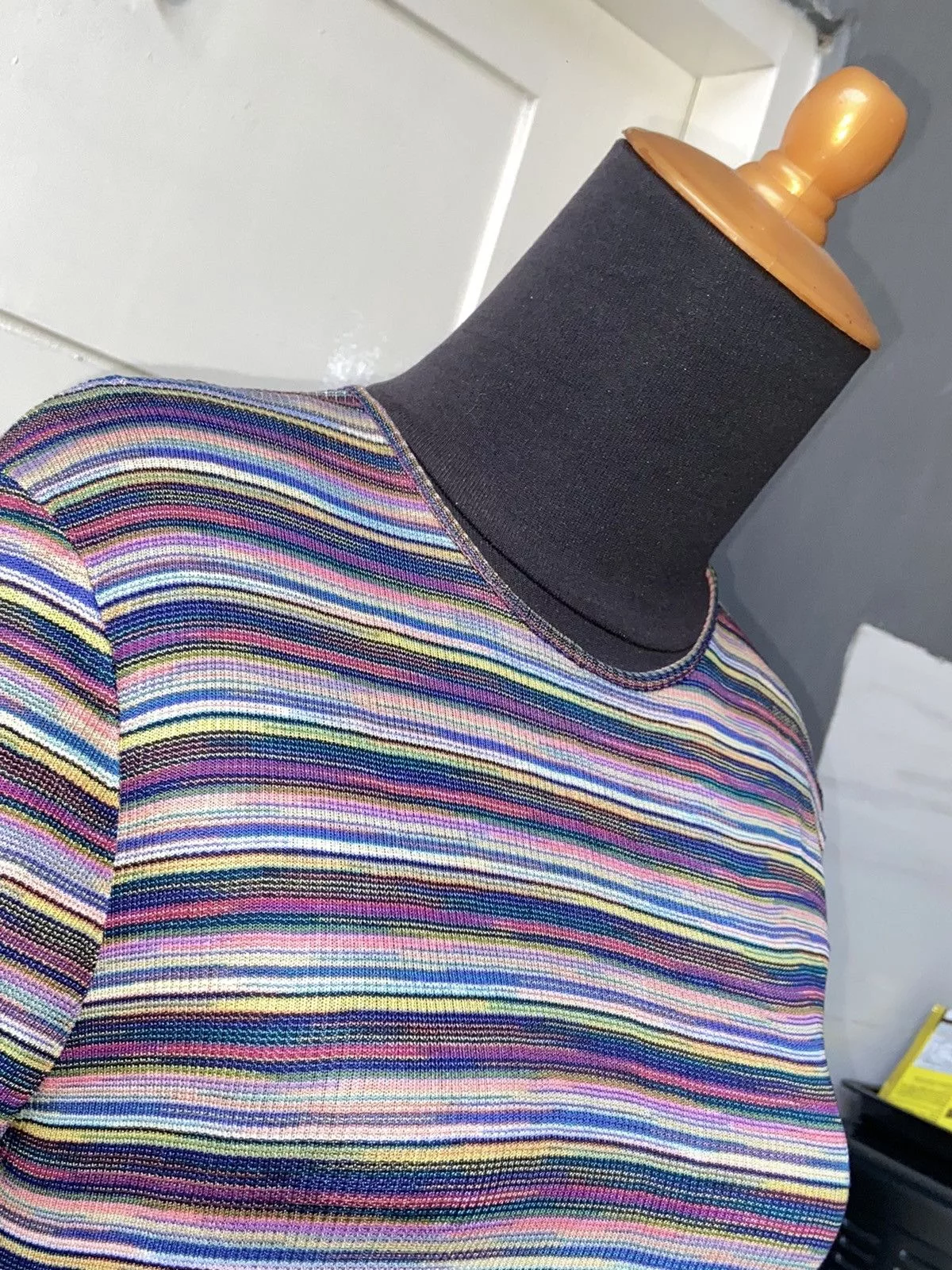 Missoni Short Sleeve T Shirts MISSONI SPORT Striped T-shirt Pink