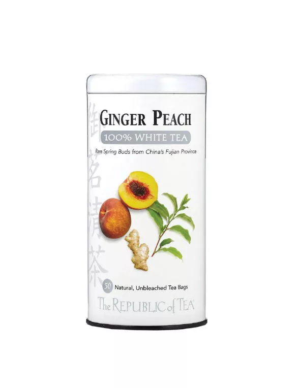 Ginger Peach White Tea Bags 50