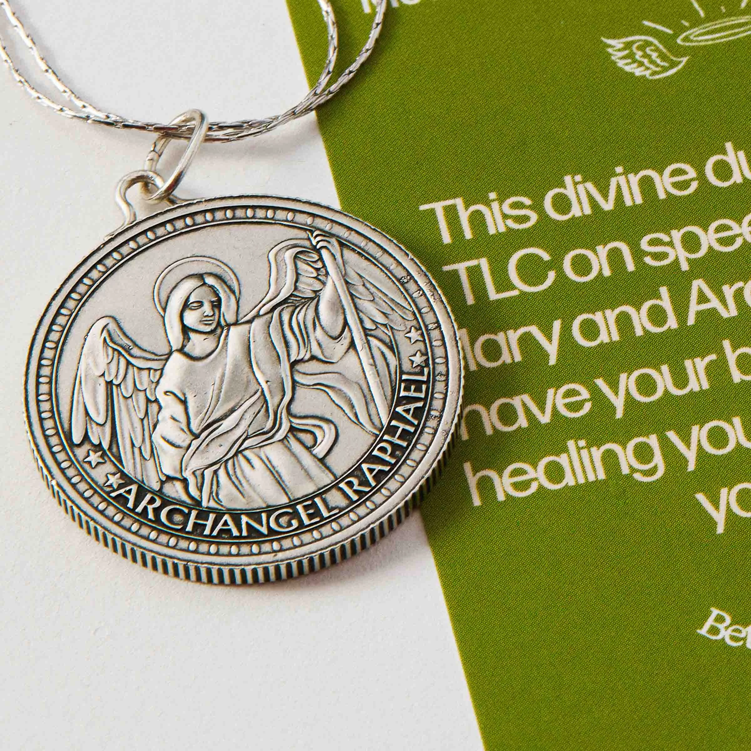 Mother Mary & Archangel Raphael Healing Chain Necklace