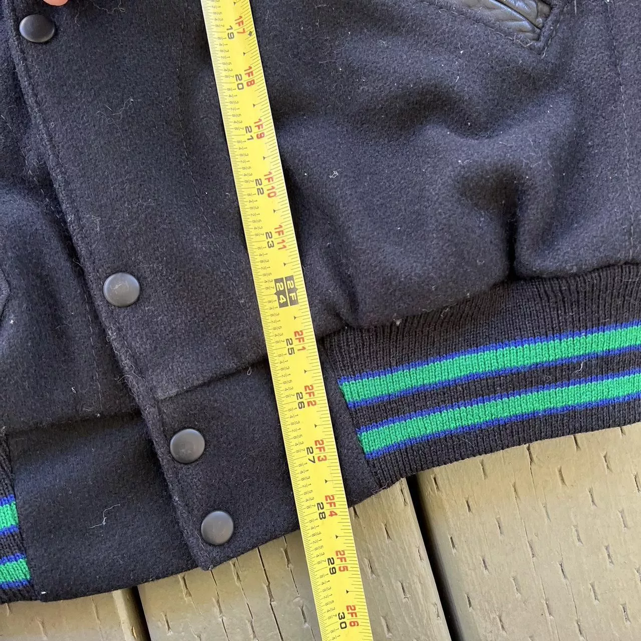 Vintage Light Jackets Vintage Varsity Jacket Black